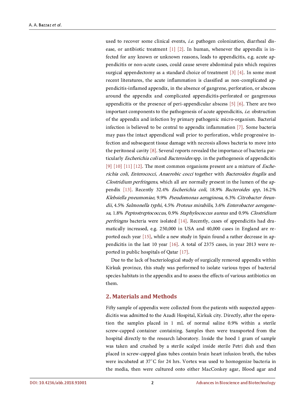 Impact Of Some Antibiotics On Bacteria Isolated From Appendices In Kirkuk Province, Iraq - Page 3