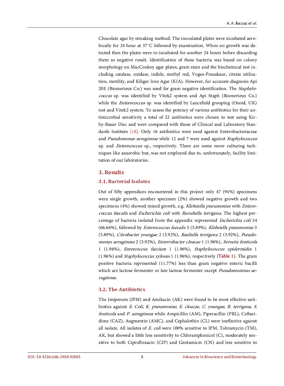 Impact Of Some Antibiotics On Bacteria Isolated From Appendices In Kirkuk Province, Iraq - Page 4
