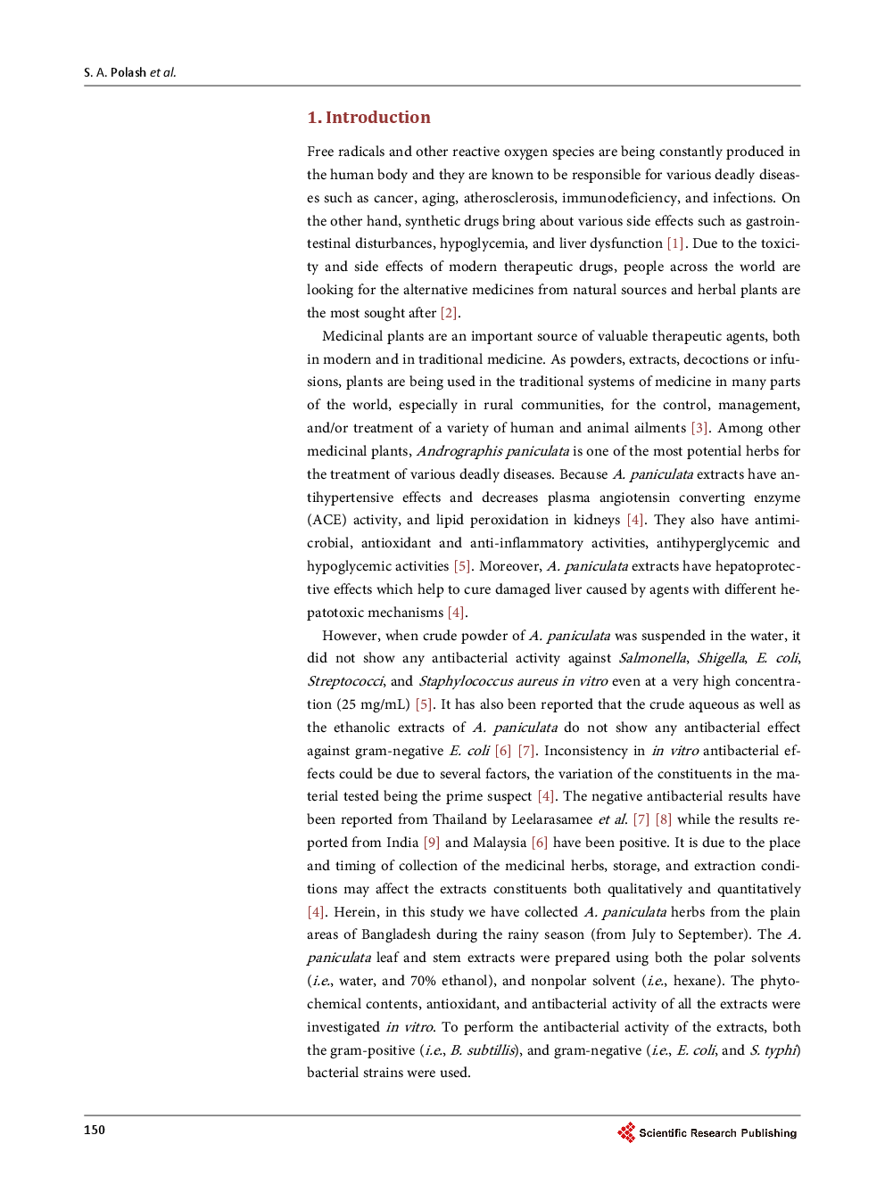 Investigation Of The Phytochemicals, Antioxidant, And Antimicrobial Activity Of The Andrographis Paniculata Leaf And Stem Extracts - Page 3