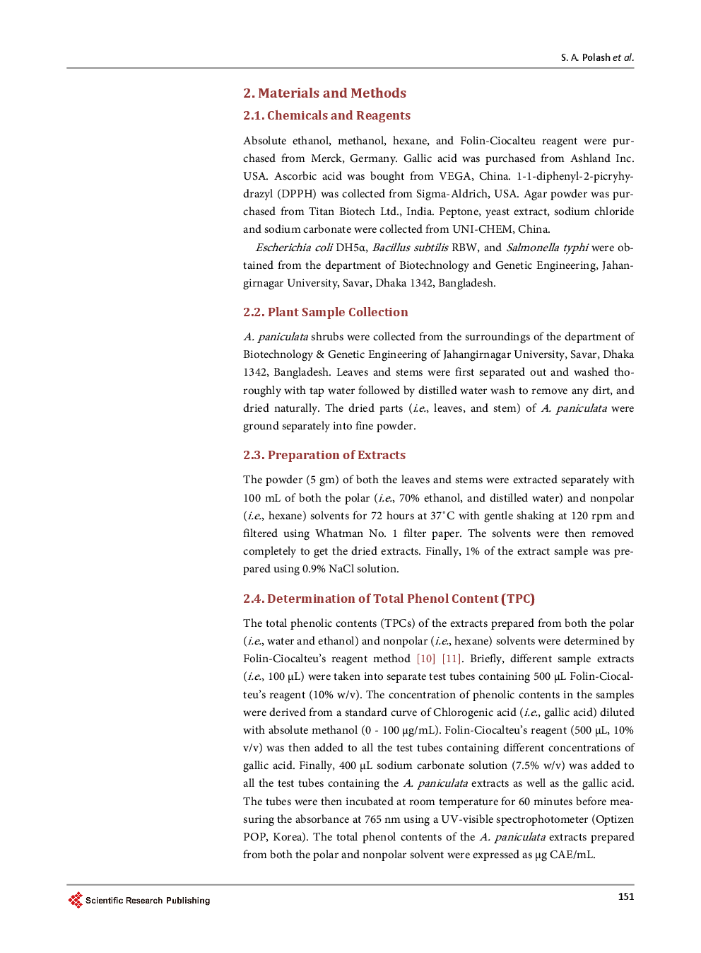 Investigation Of The Phytochemicals, Antioxidant, And Antimicrobial Activity Of The Andrographis Paniculata Leaf And Stem Extracts - Page 4