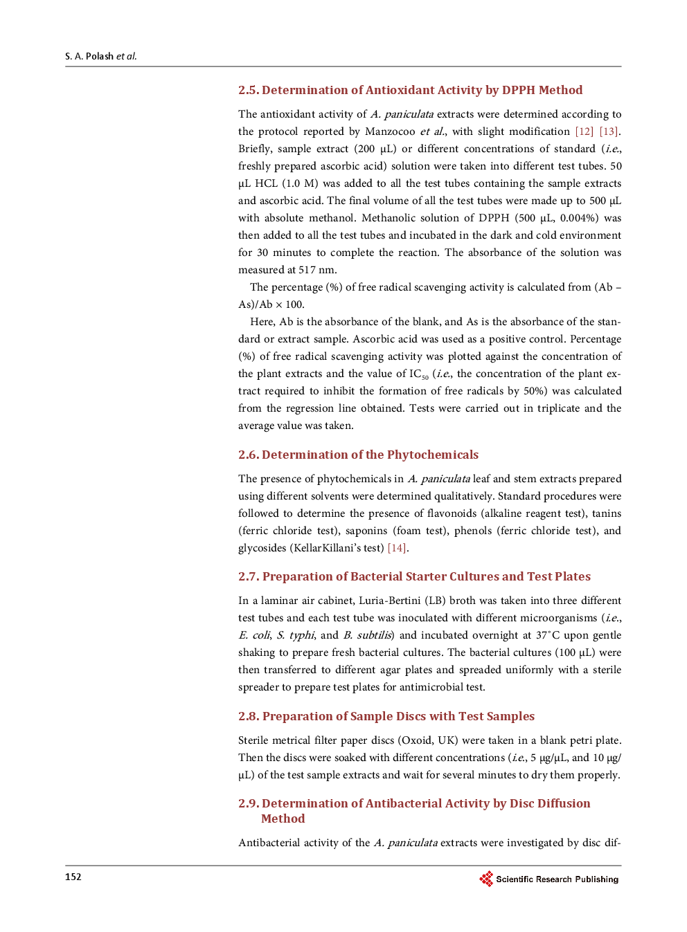 Investigation Of The Phytochemicals, Antioxidant, And Antimicrobial Activity Of The Andrographis Paniculata Leaf And Stem Extracts - Page 5
