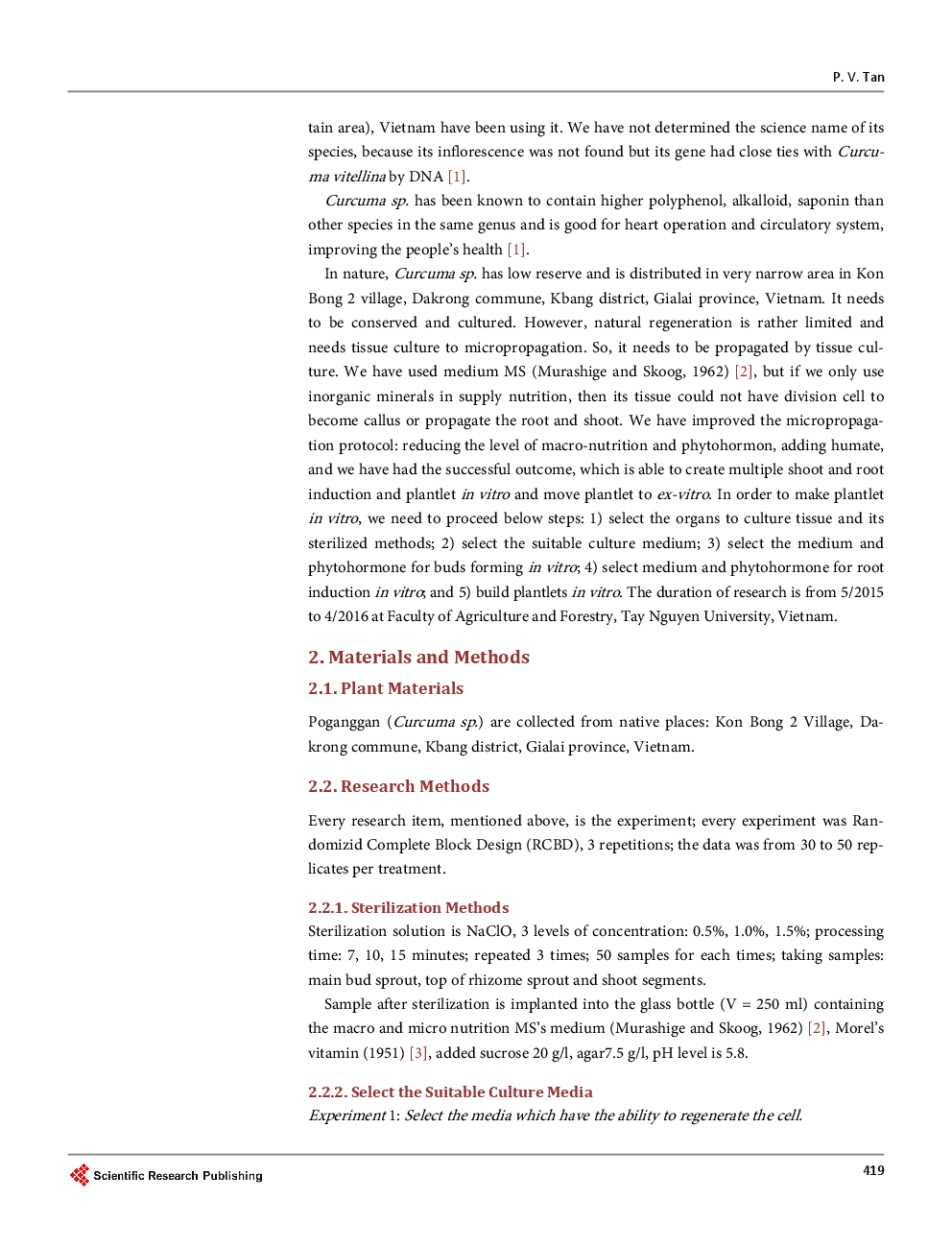 Micropropagation Of Curcuma Sp., A Threatened Medicinal Plant - Page 3