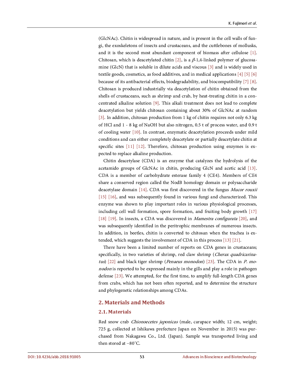 Molecular Cloning And Phylogenetic Analysis Of A Chitin Deacetylase Isolated From The Epidermis Of The Red Snow Crab Chionoecetes Japonicus - Page 3