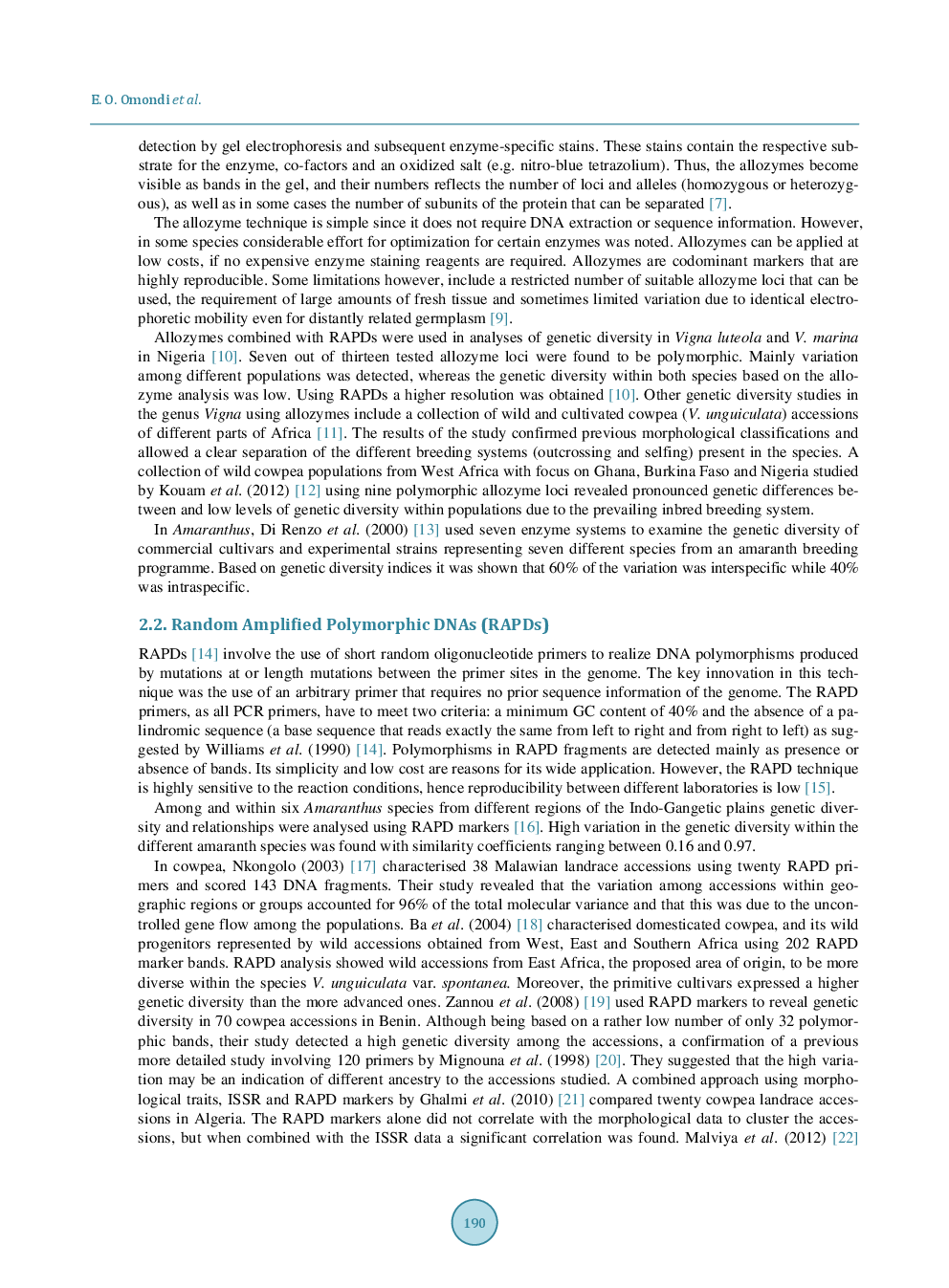 Molecular Markers For Genetic Diversity Studies In African Leafy Vegetables - Page 4