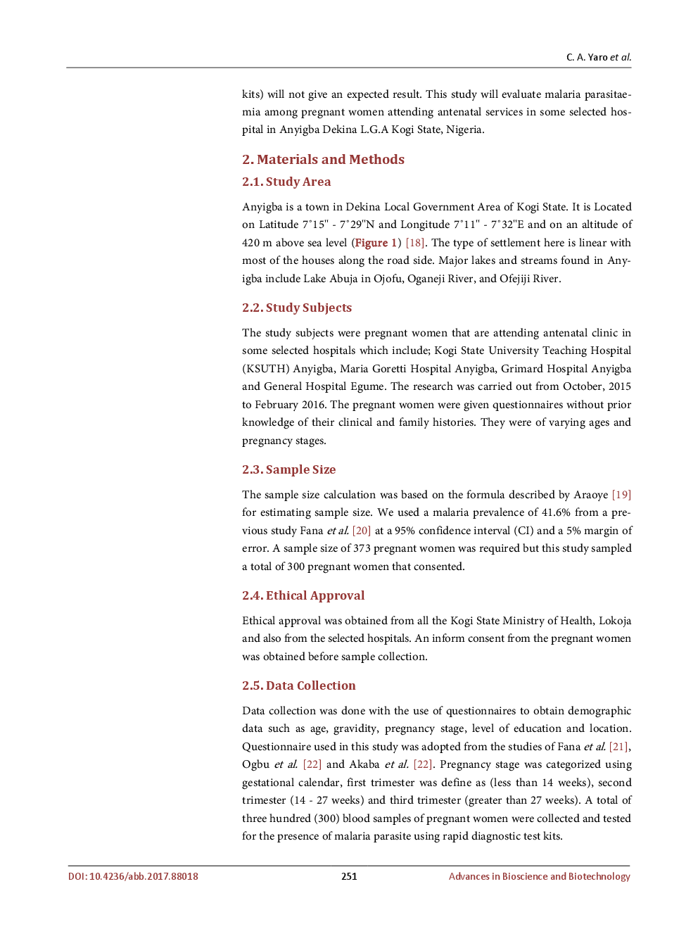 Rapid Diagnostic Test Kits Detection Of Malaria Parasites Among Pregnant Women Attending Antenatal In Selected Hospitals In Anyigba, Kogi State, Nigeria - Page 4
