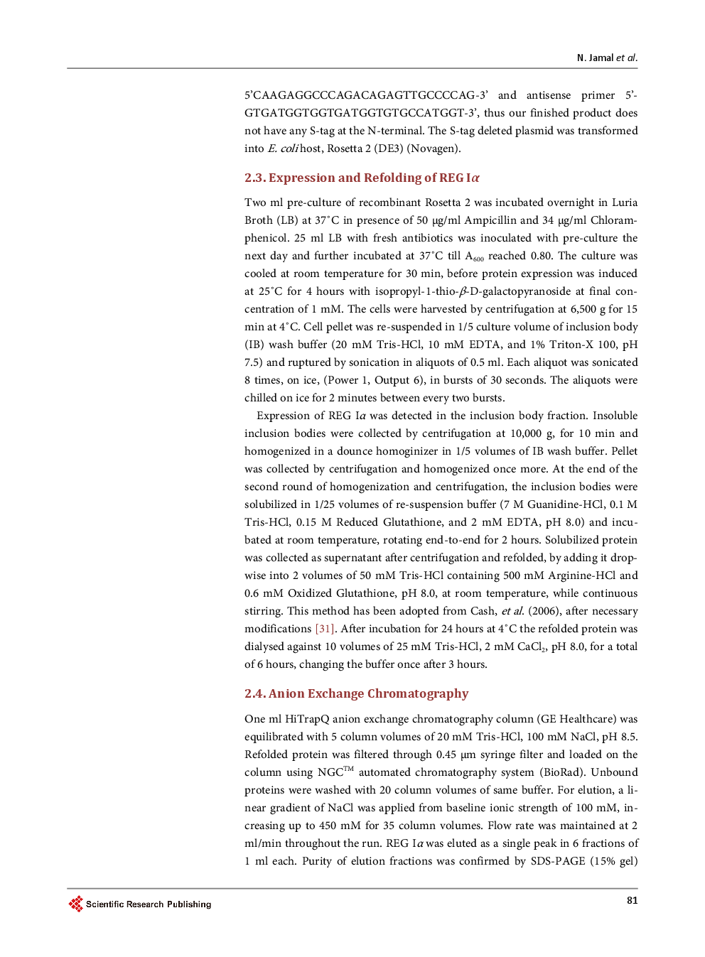Recombinant Human REG Iα Aggregates Staphylococcus Aureus—Exhibits A Lectin-Like Function - Page 4