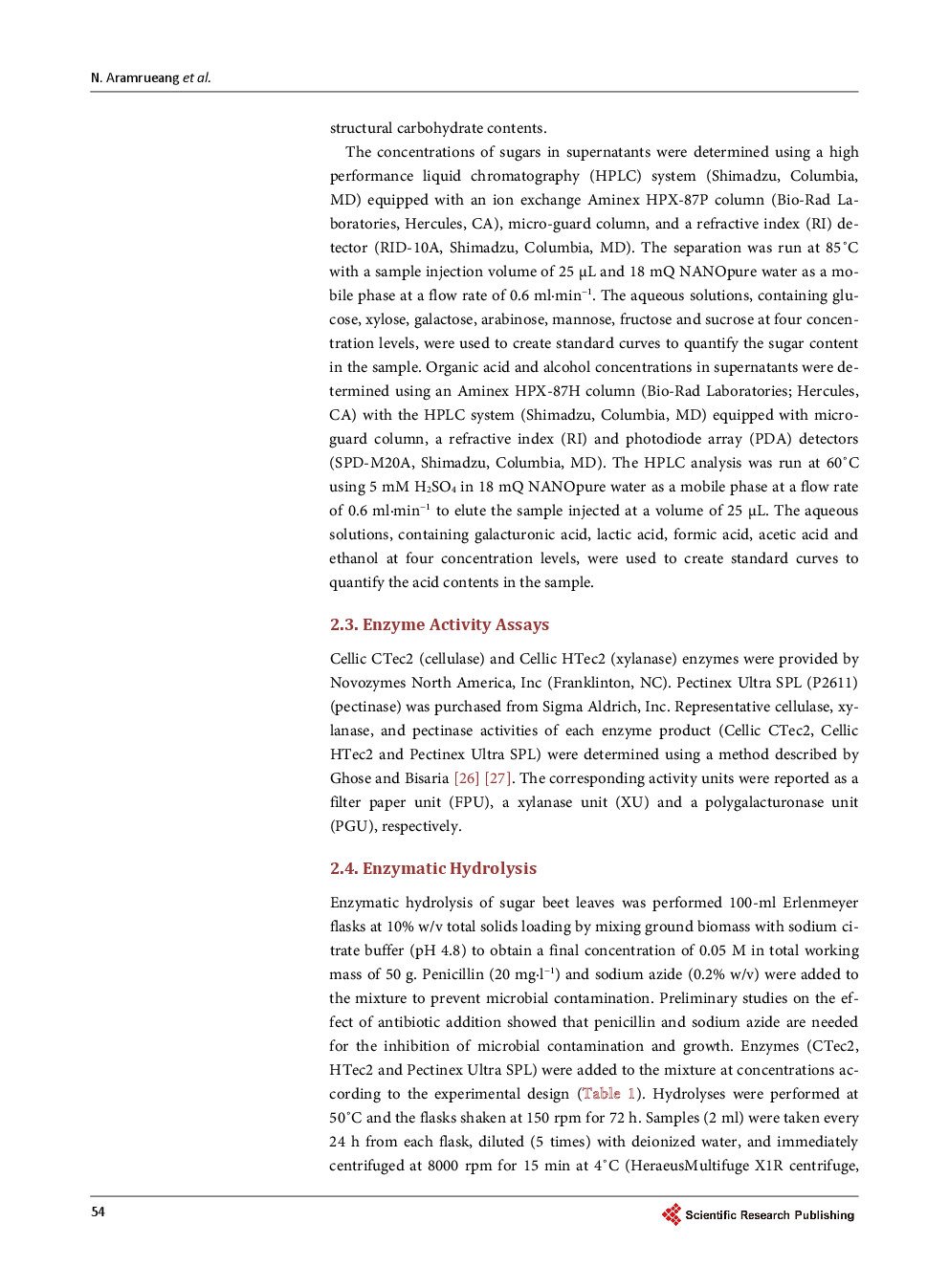 Response Surface Optimization Of Enzymatic Hydrolysis Of Sugar Beet Leaves Into Fermentable Sugars For Bioethanol Production - Page 5