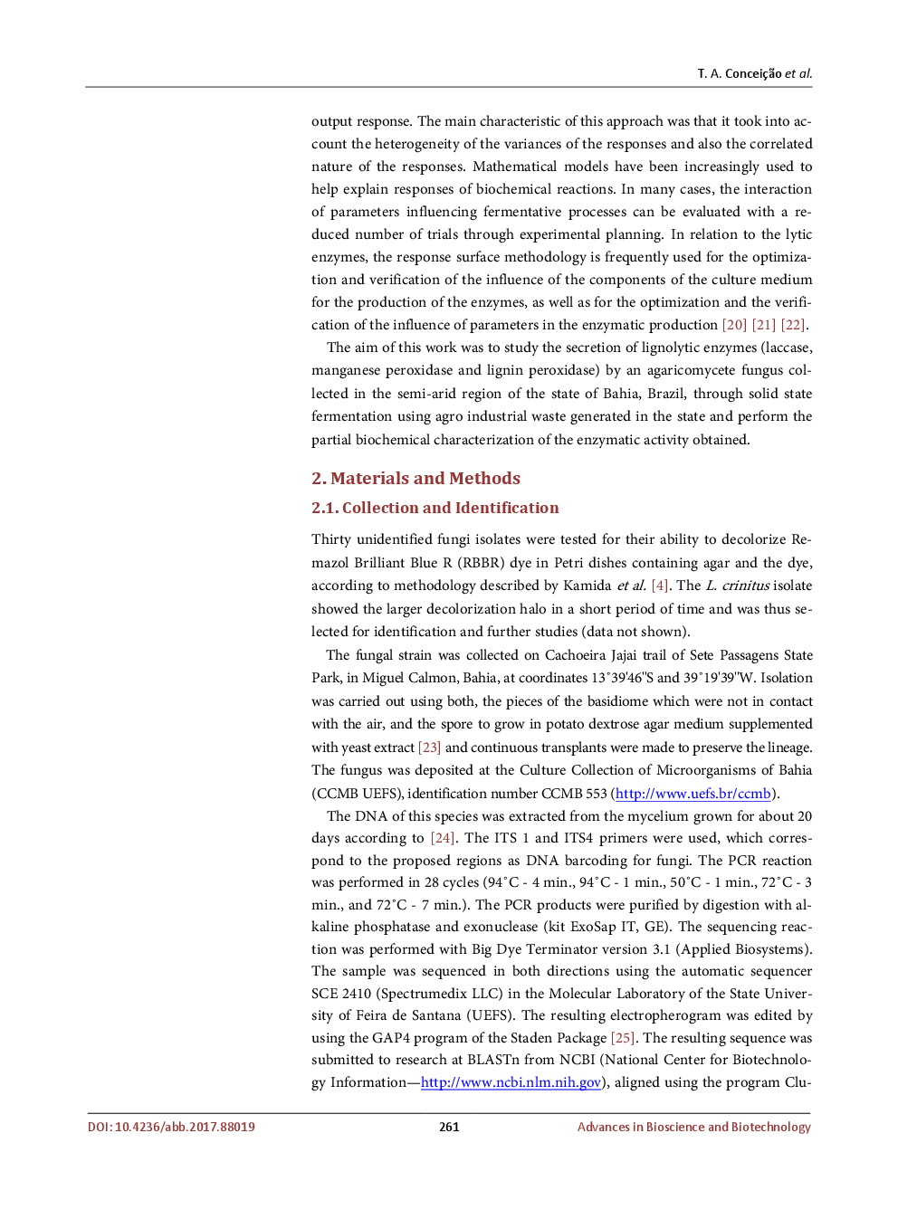 Study Of The Production Of Lentinus Crinitus (L.) Fr. Lignolytic Enzymes Grown On Agro-Industrial Waste - Page 4