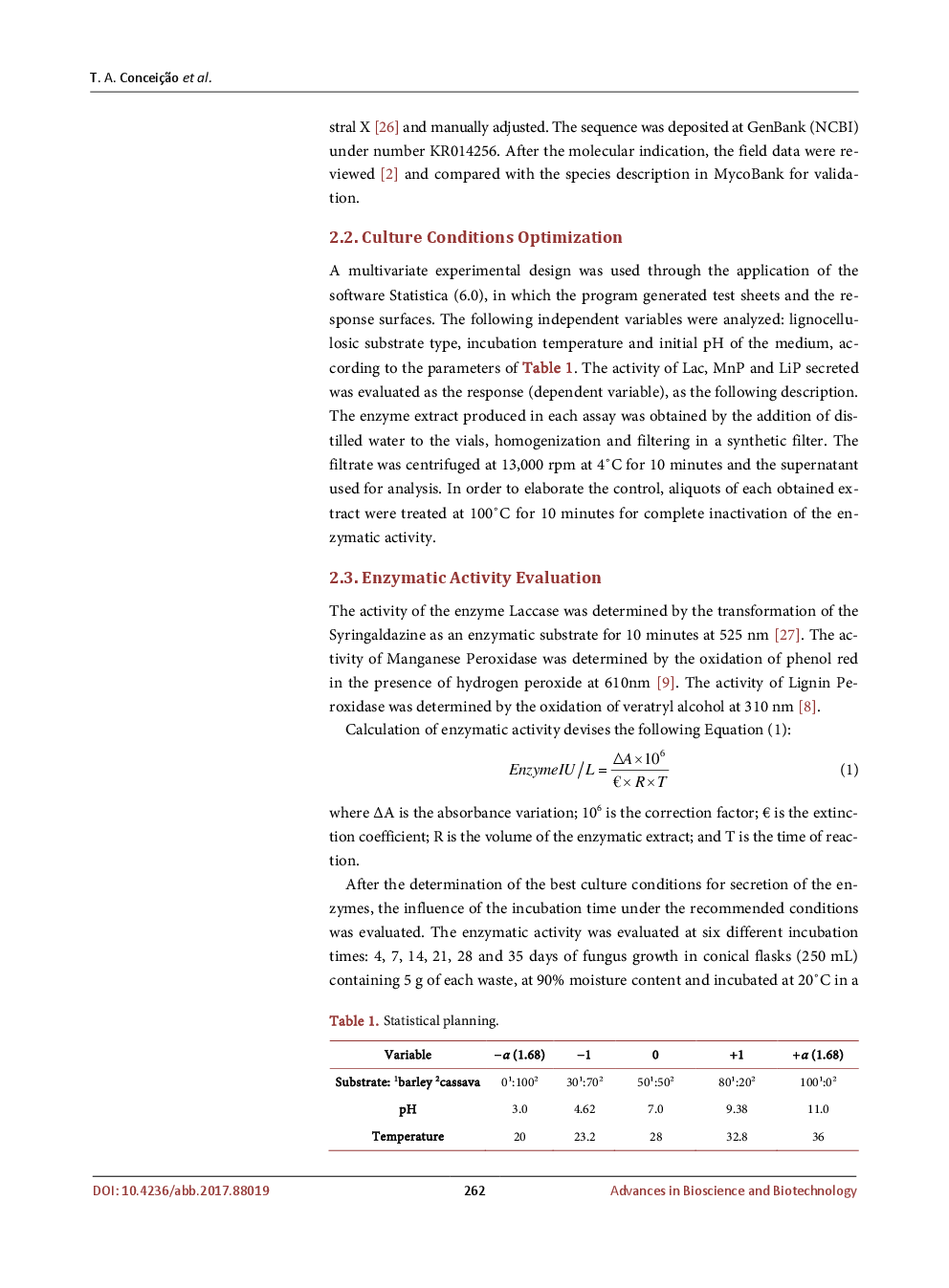 Study Of The Production Of Lentinus Crinitus (L.) Fr. Lignolytic Enzymes Grown On Agro-Industrial Waste - Page 5