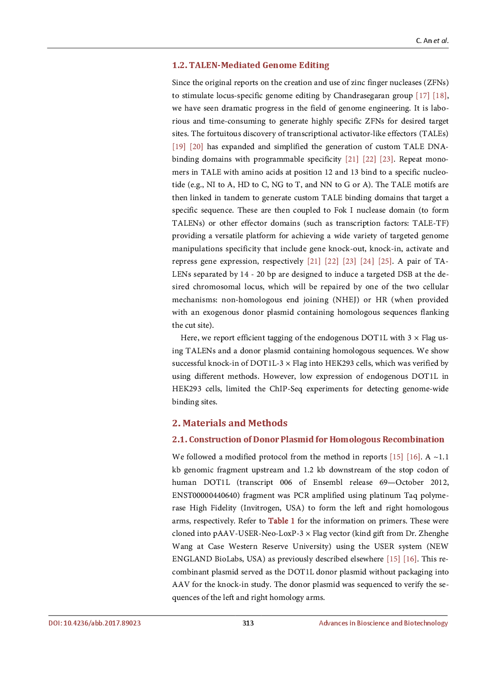 TALEN-Mediated FLAG-Tagging Of Endogenous Histone Methyltransferase DOT1L - Page 4