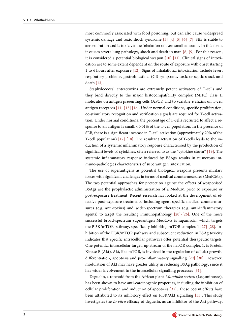 The Akt Pathway Inhibitor Degeulin Prevents Staphylococcal Enterotoxin B Induced Splenocyte Proliferation And Inflammation - Page 3