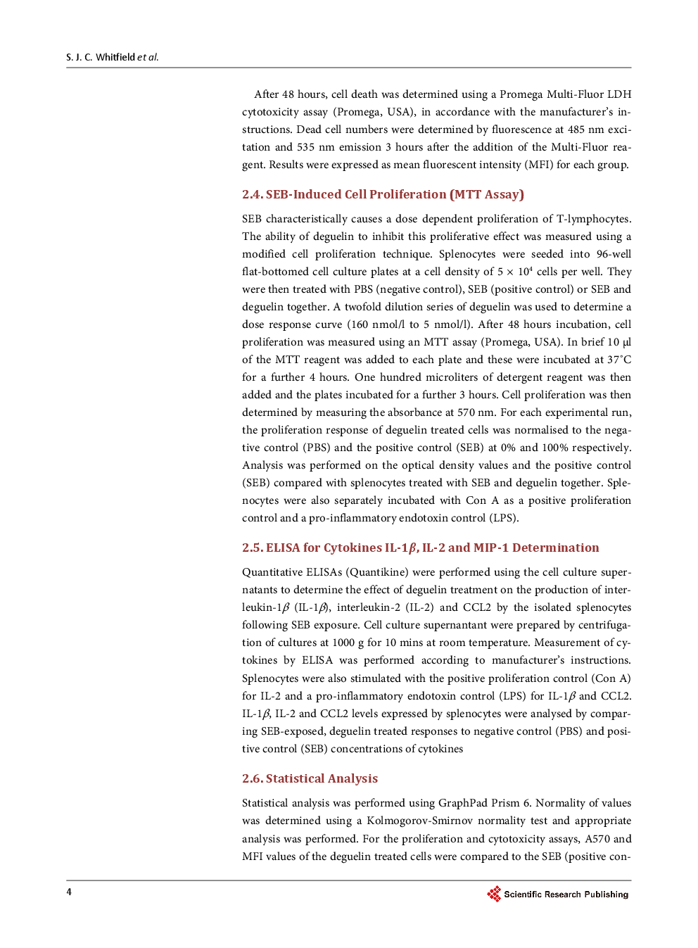 The Akt Pathway Inhibitor Degeulin Prevents Staphylococcal Enterotoxin B Induced Splenocyte Proliferation And Inflammation - Page 5