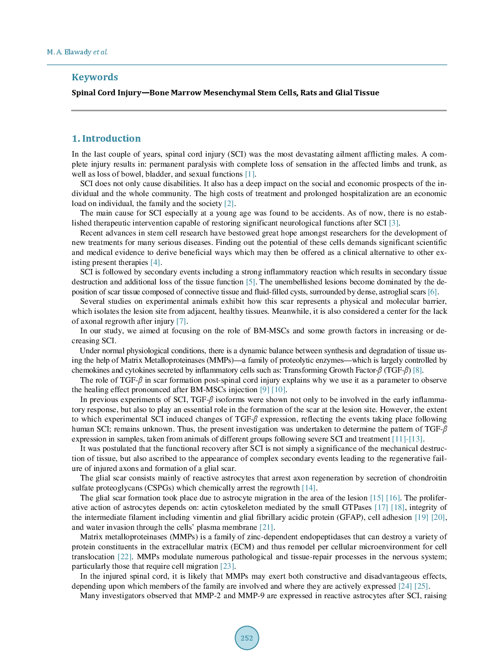 Therapeutic Potential Of Bone Marrow Derived Mesenchymal Stem Cells In Modulating Astroglyosis Of Surgical Induced Experimental Spinal Cord Injury - Page 3