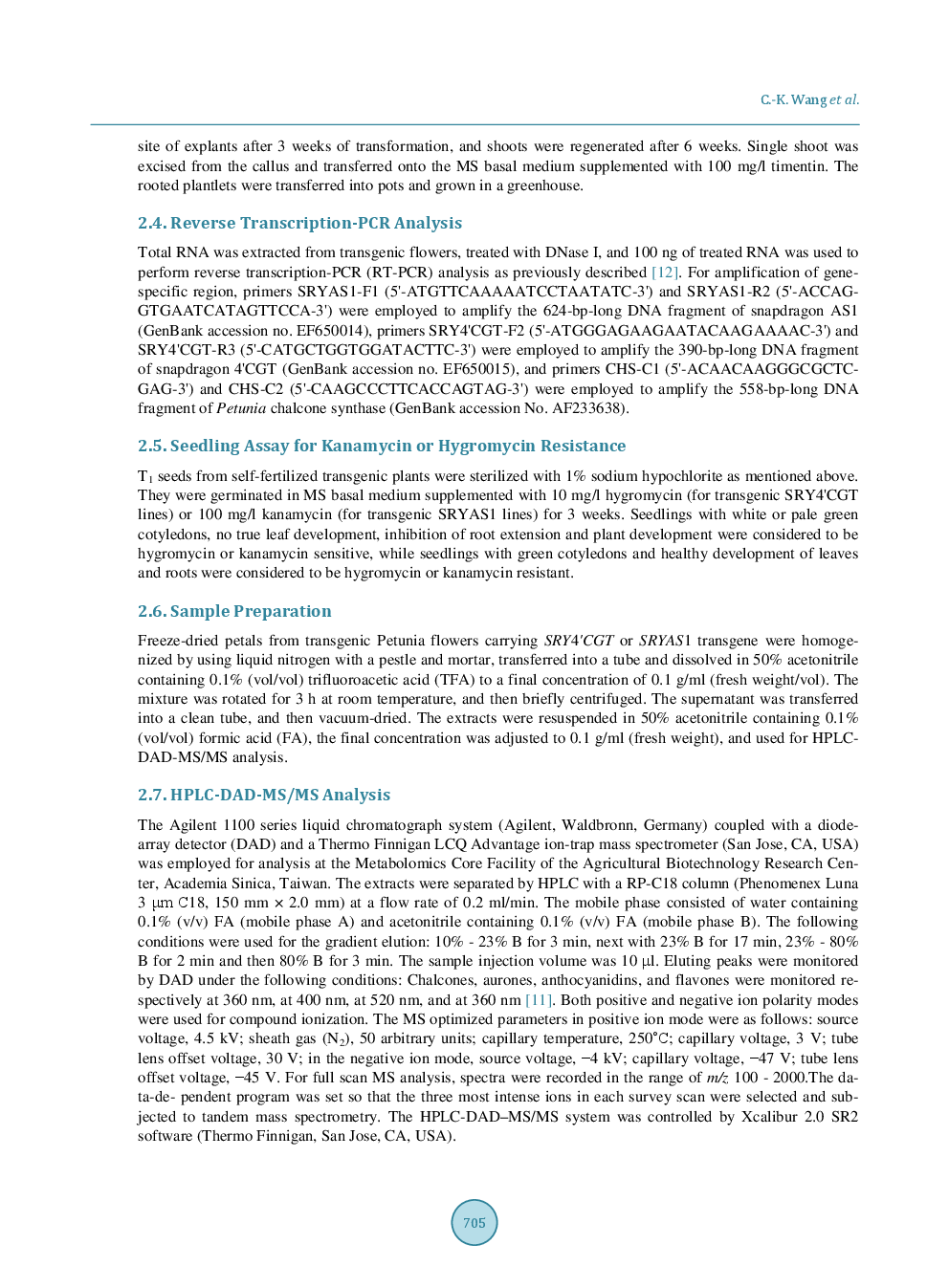 Transforming The Snapdragon Aurone Biosynthetic Genes Into Petunia Alters Coloration Patterns In Transgenic Flowers - Page 5