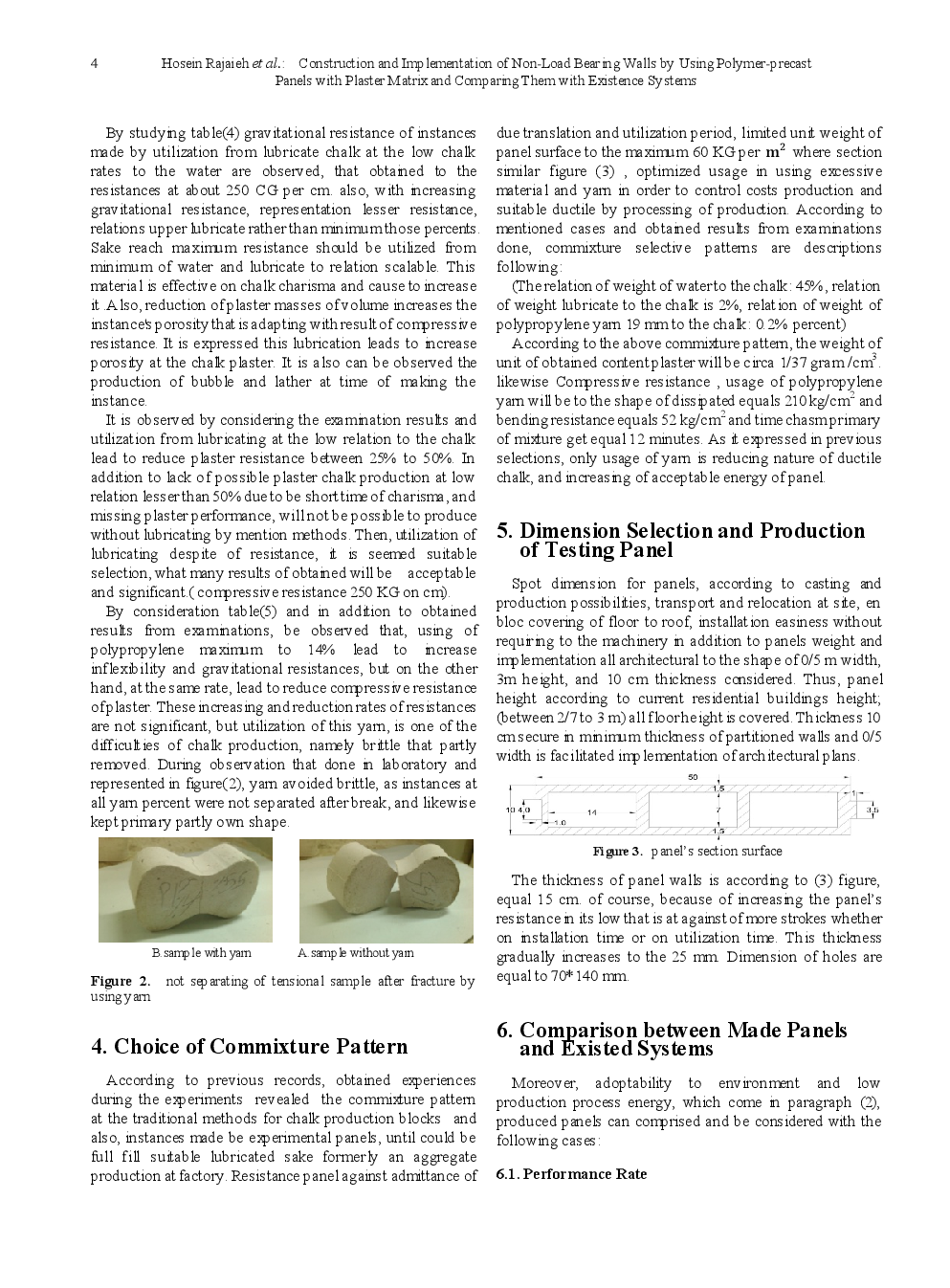 Construction And Implementation Of Non-Load Bearing Walls By Using Polymer-Precast Panels With Plaster Matrix And Comparing Them With Existence Systems - Page 5