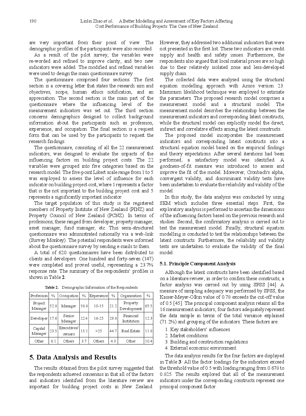 A Better Modelling And Assessment Of Key Factors Affecting Cost Performance Of Building Projects The Case Of New Zealand - Page 5