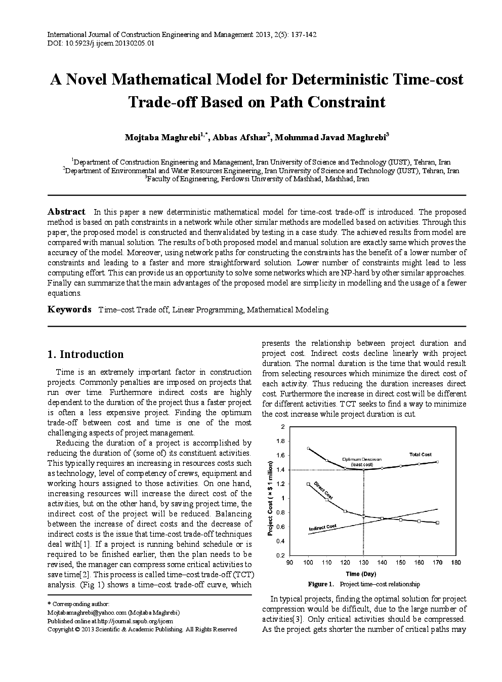 A Novel Mathematical Model For Deterministic Time-Cost Trade-Off Based On Path Constraint - Page 2