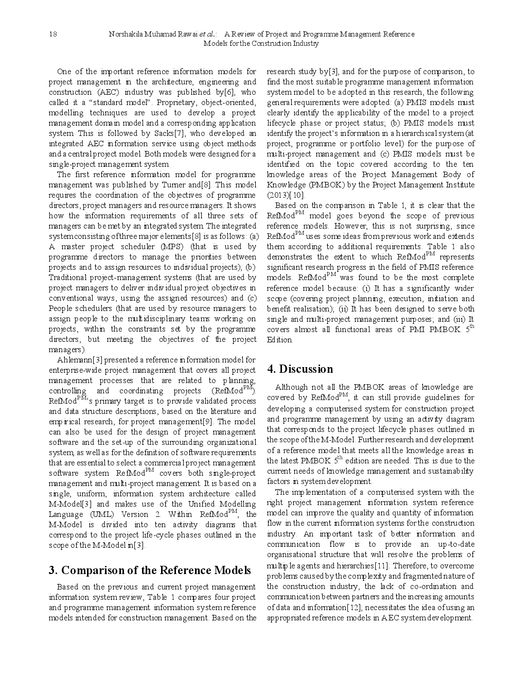 A Review Of Project And Programme Management Reference Models For The Construction Industry - Page 3