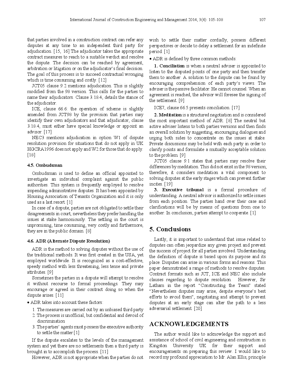 A Review On Dispute Resolution Methods In UK Construction Industry - Page 4