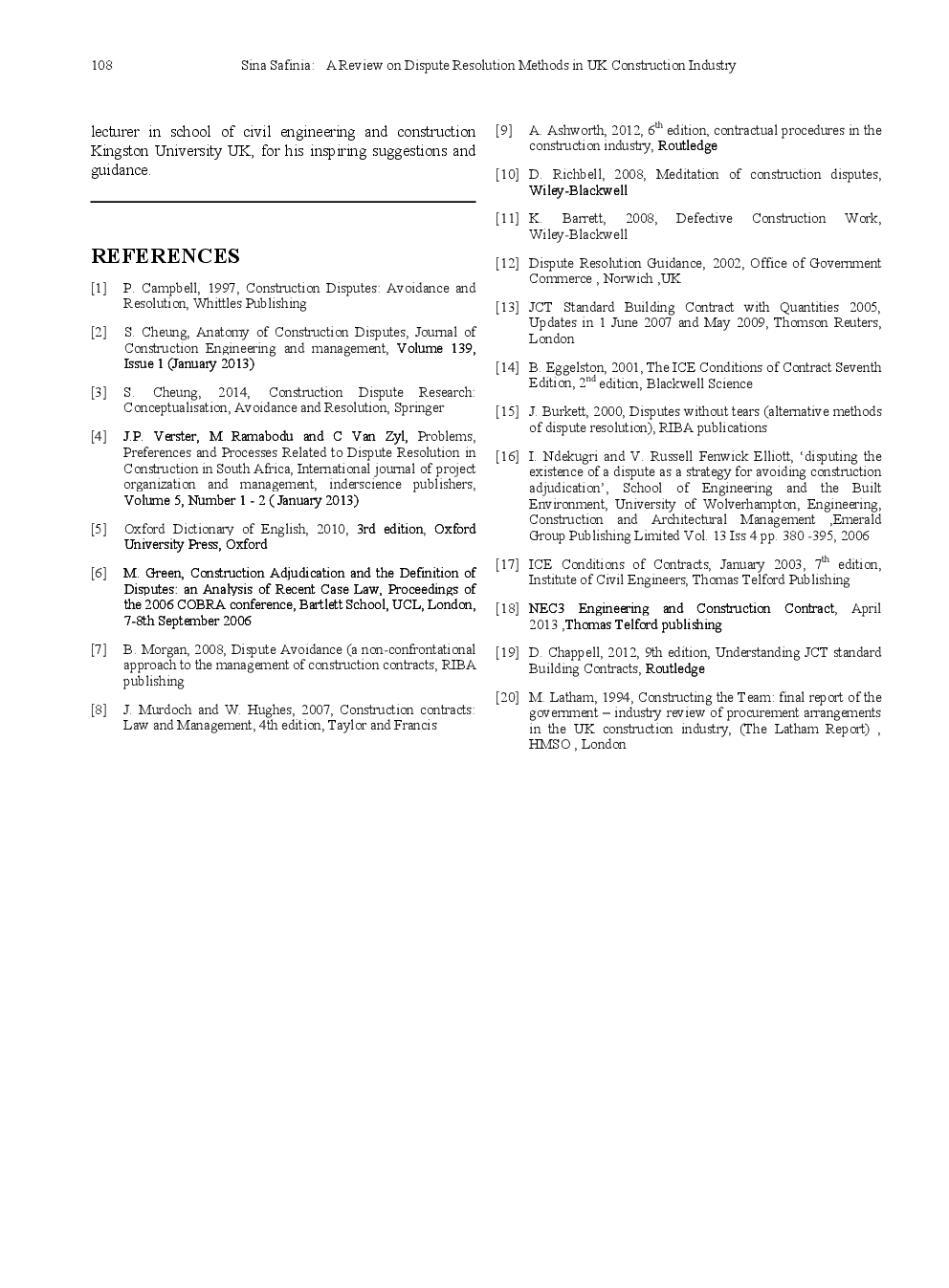 A Review On Dispute Resolution Methods In UK Construction Industry - Page 5