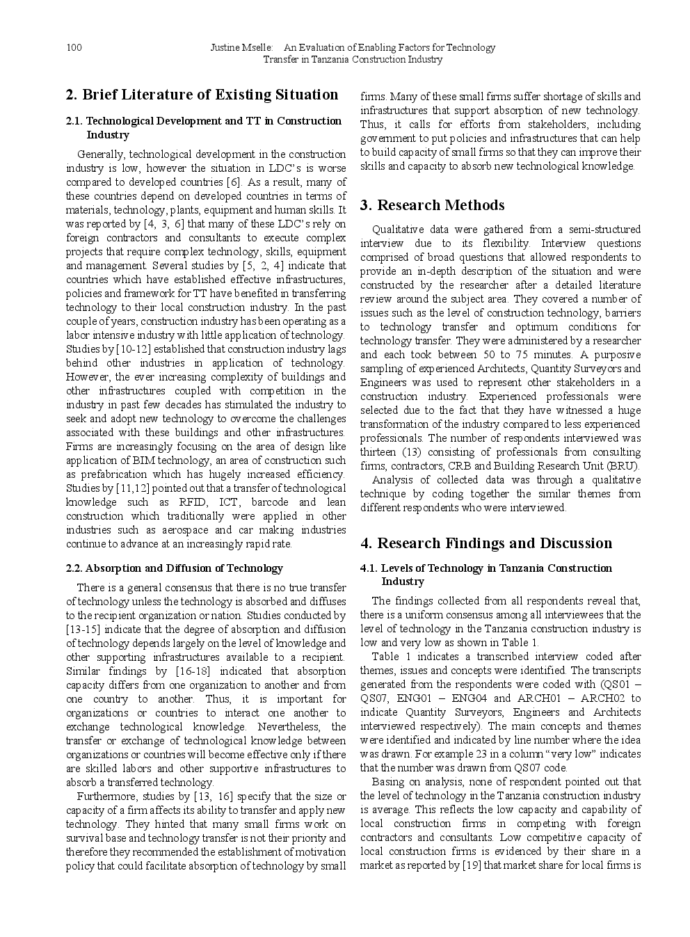 An Evaluation Of Enabling Factors For Technology Transfer In Tanzania Construction Industry - Page 3