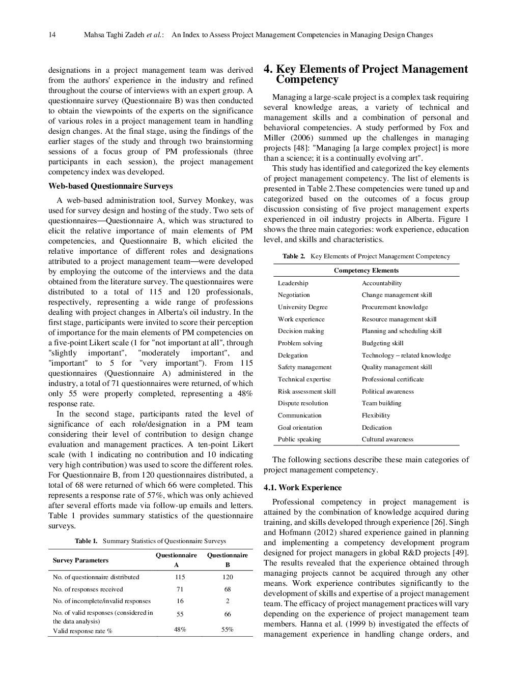 An Index To Assess Project Management Competencies In Managing Design Changes - Page 5