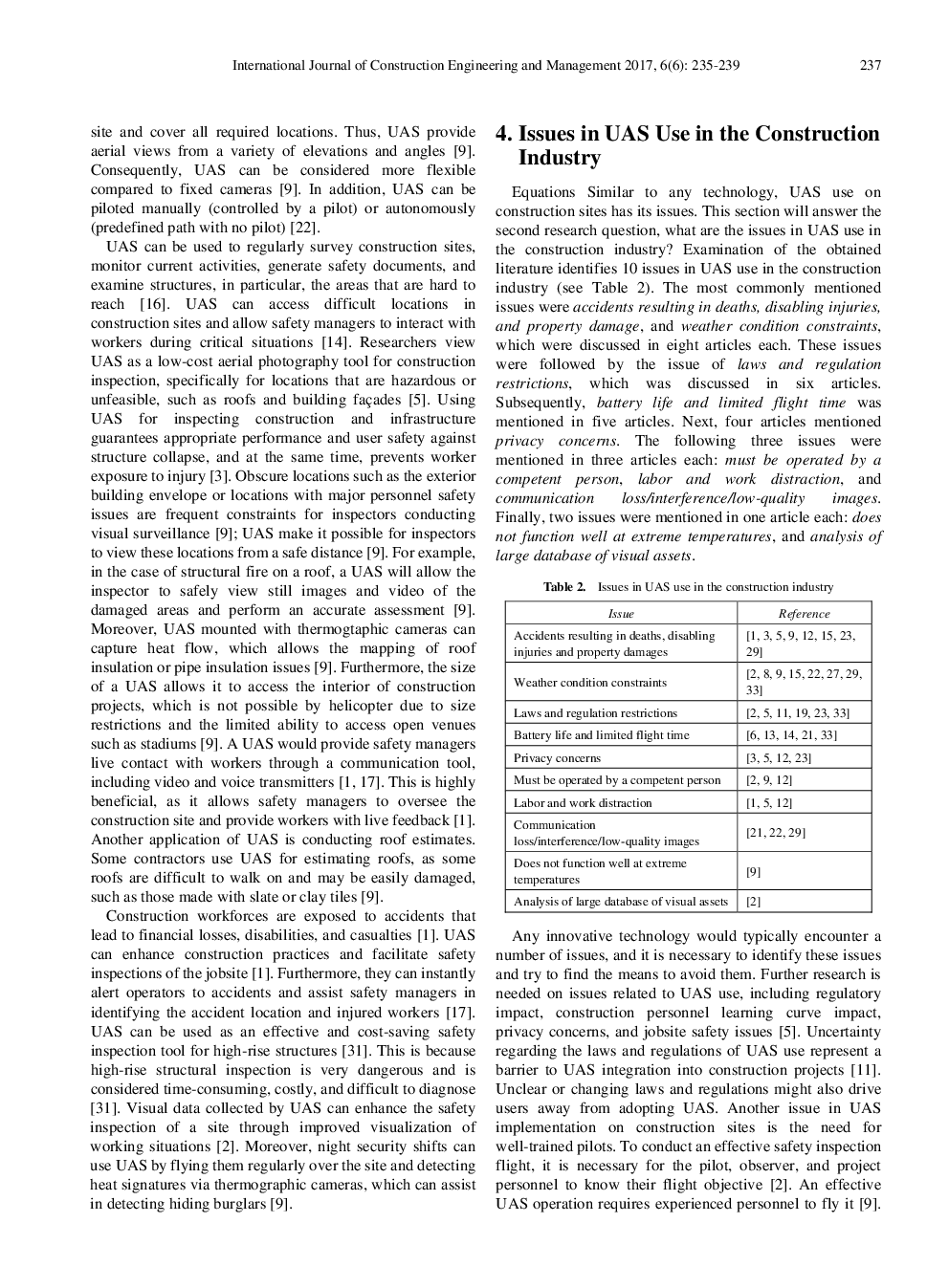 Applications And Issues Of Unmanned Aerial Systems In The Construction Industry - Page 4