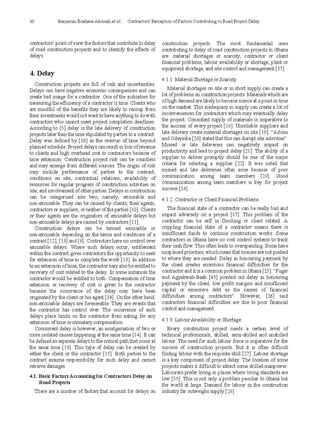 Contractors Perception Of Factors Contributing To Road Project Delay - Page 3