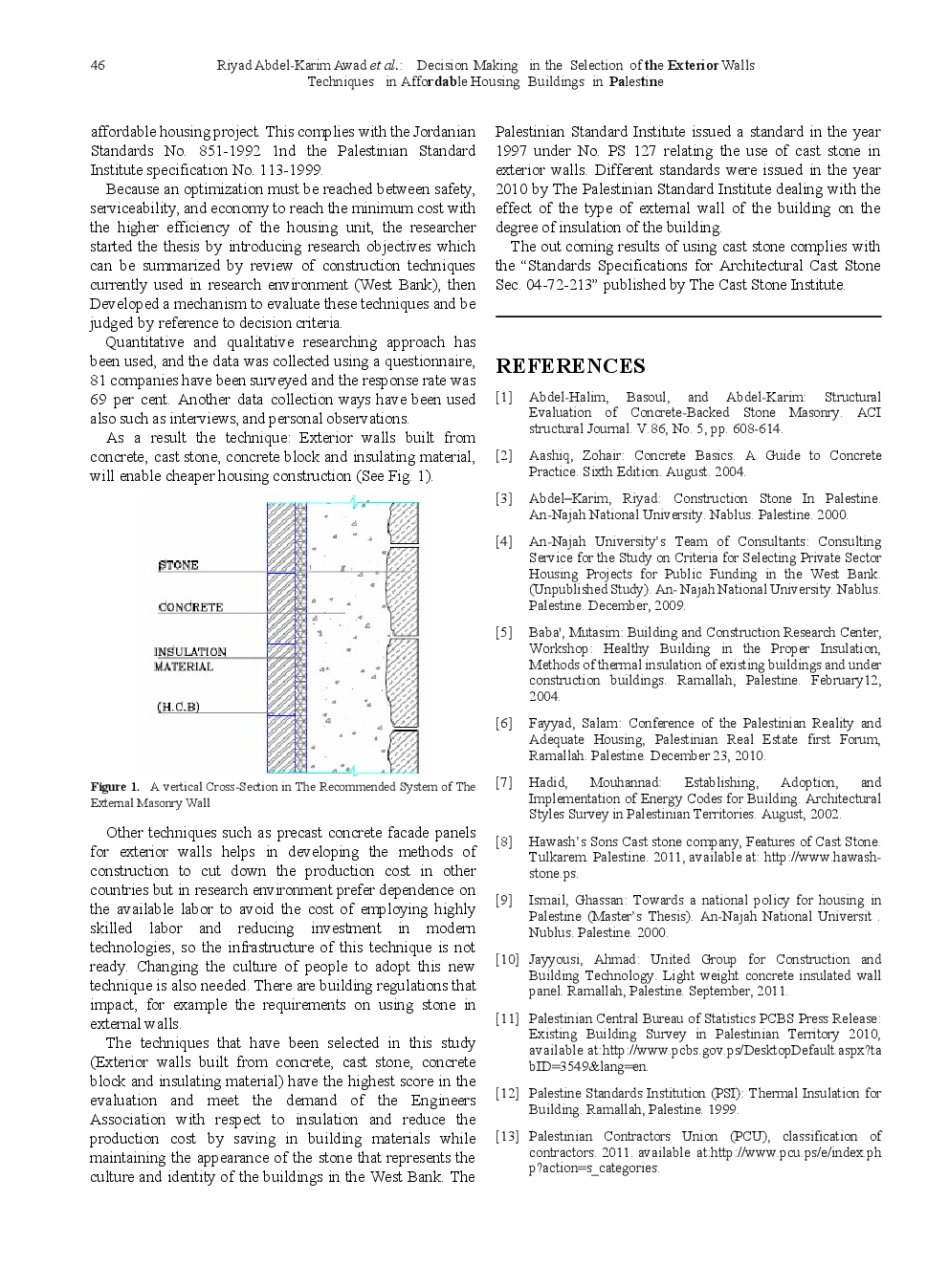 Decision Making In The Selection Of The Exterior Walls Techniques In Affordable Housing Buildings In Palestine - Page 5