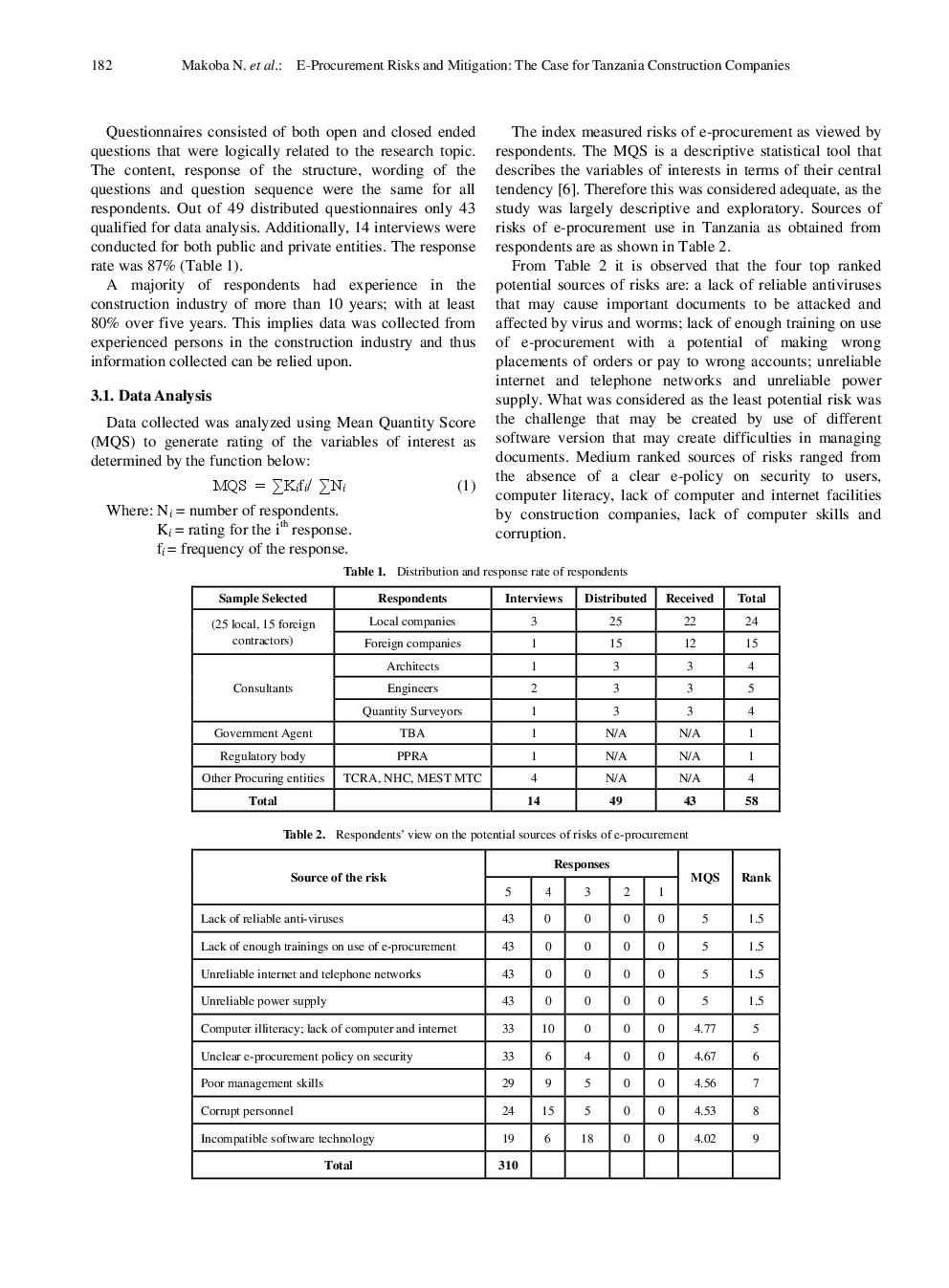 E-Procurement Risks And Mitigation The Case For Tanzania Construction Companies - Page 4