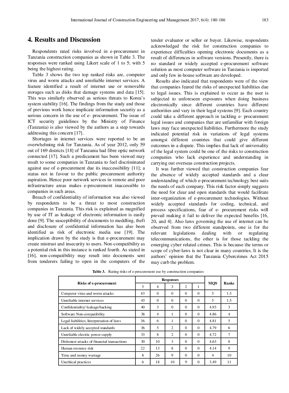 E-Procurement Risks And Mitigation The Case For Tanzania Construction Companies - Page 5