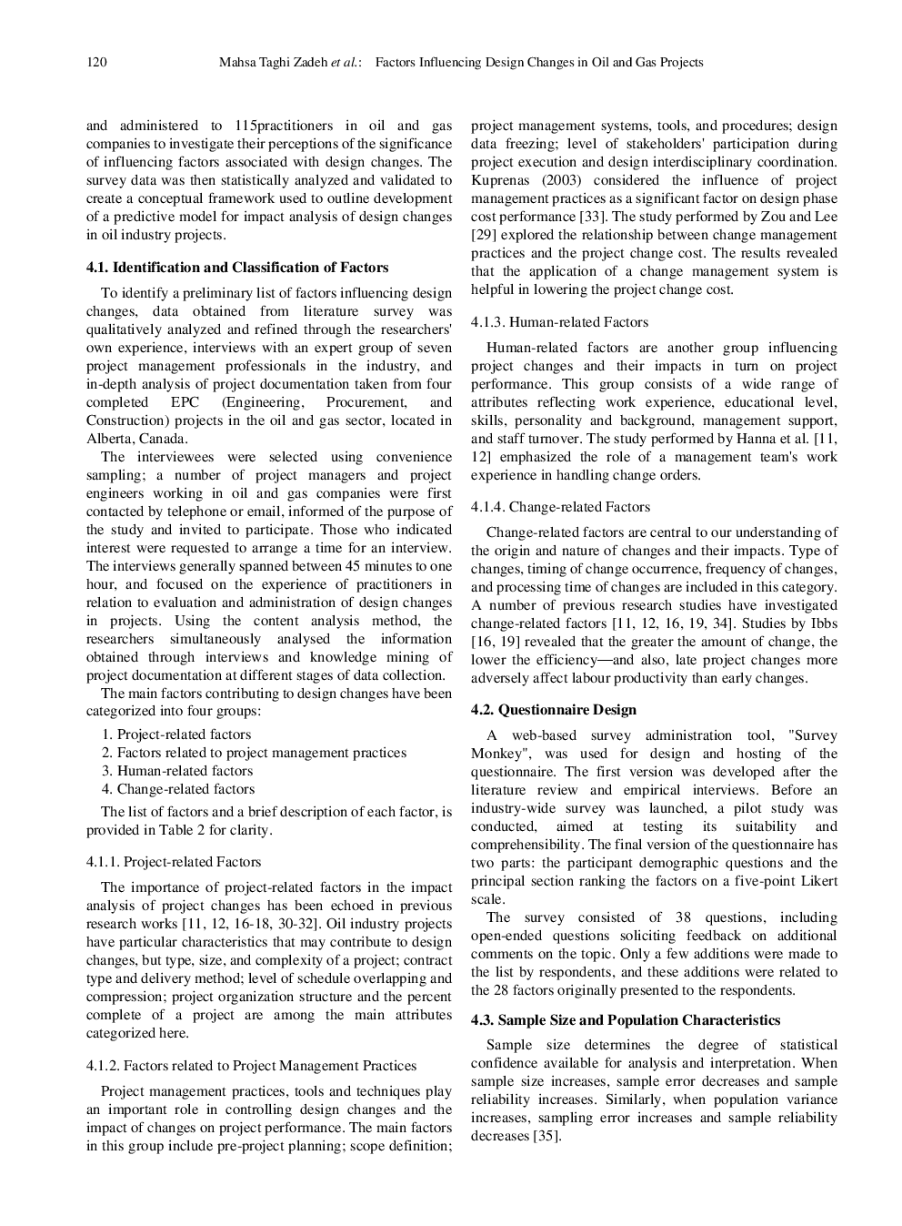 Factors Influencing Design Changes In Oil And Gas Projects - Page 5