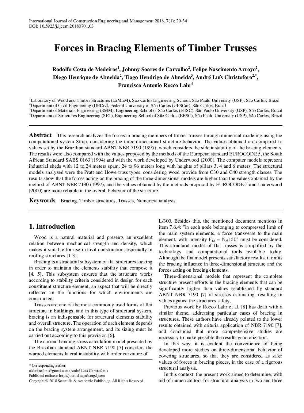 Forces In Bracing Elements Of Timber Trusses - Page 2