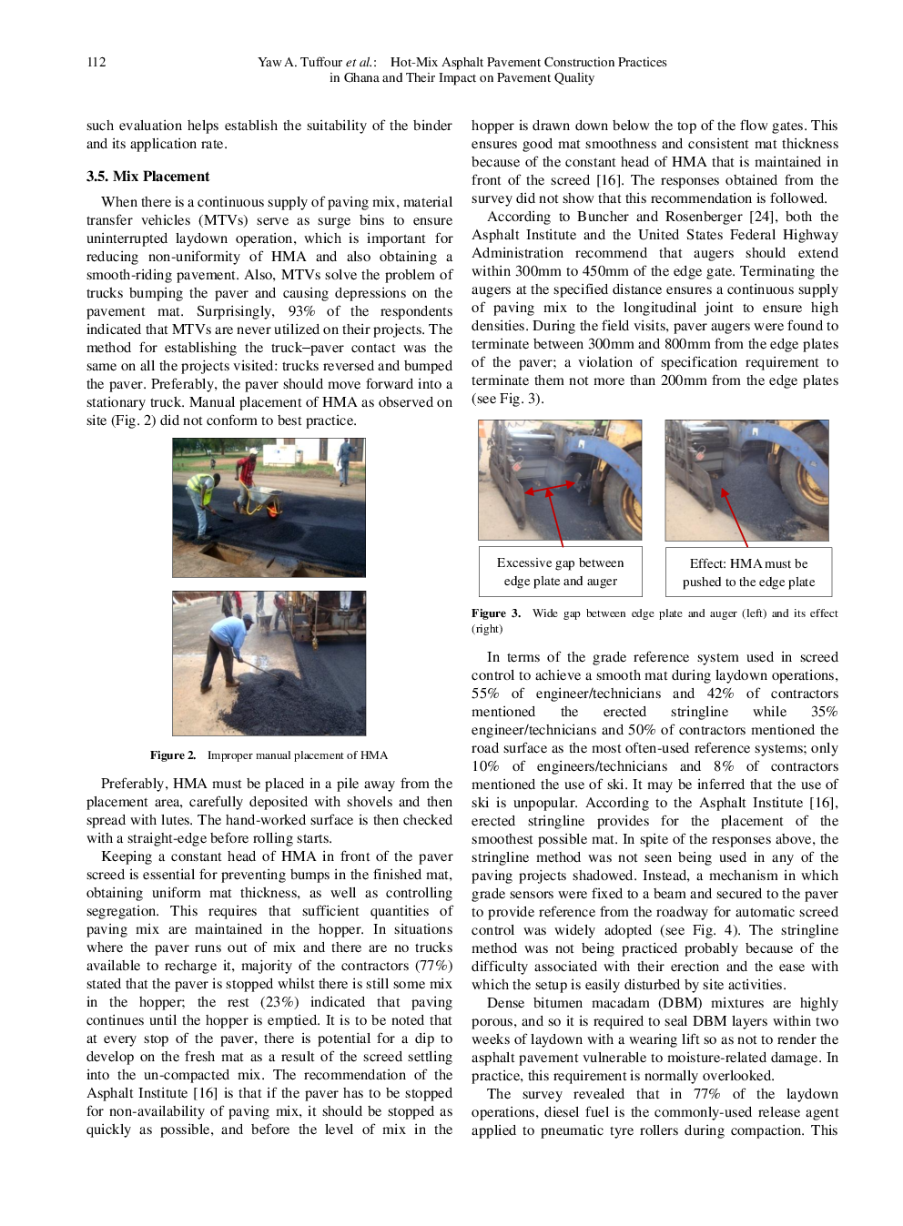 Hot-Mix Asphalt Pavement Construction Practices In Ghana And Their Impact On Pavement Quality - Page 5