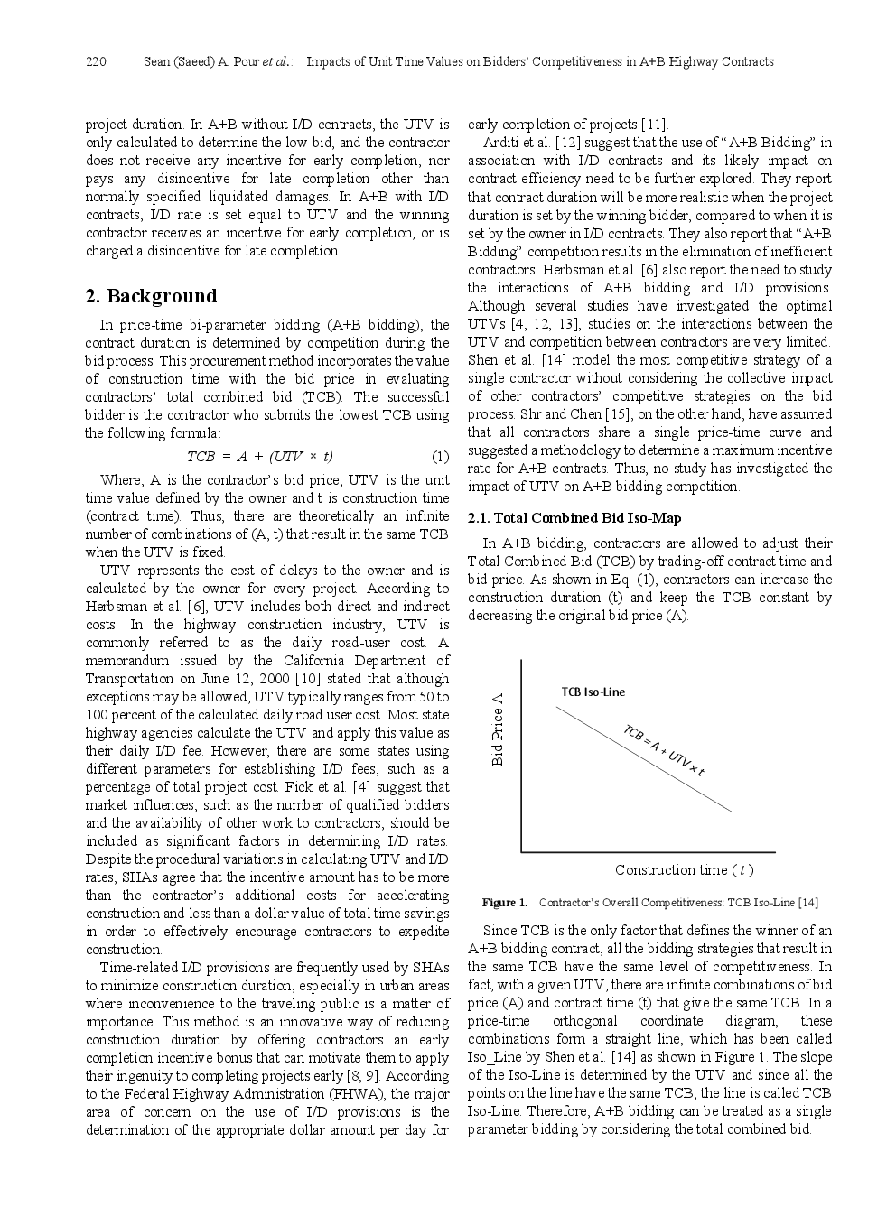 Impacts Of Unit Time Values On Bidders Competitiveness In A+B Highway Contracts - Page 3