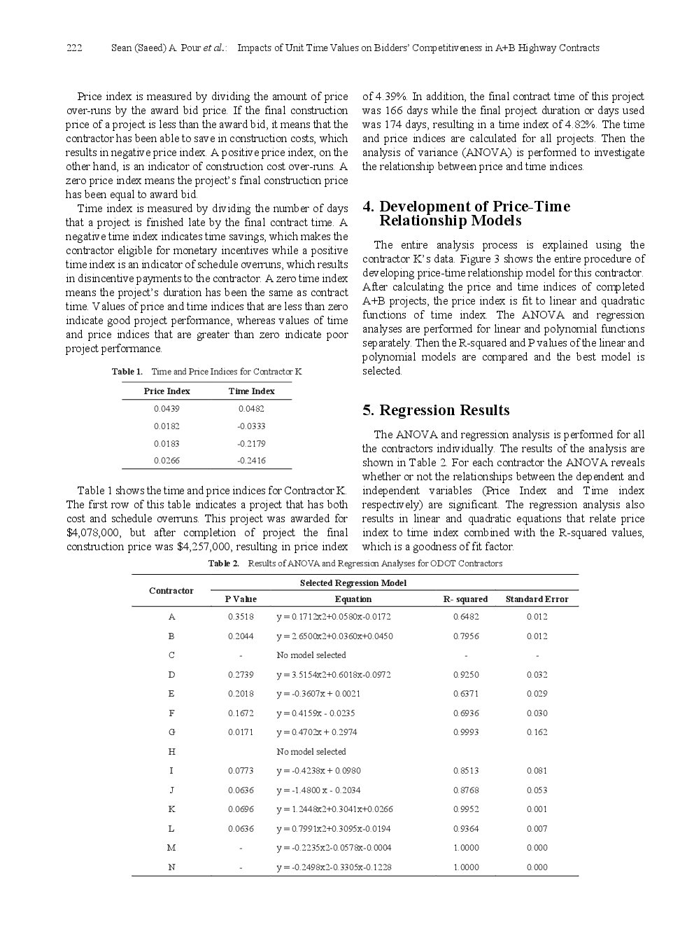 Impacts Of Unit Time Values On Bidders Competitiveness In A+B Highway Contracts - Page 5