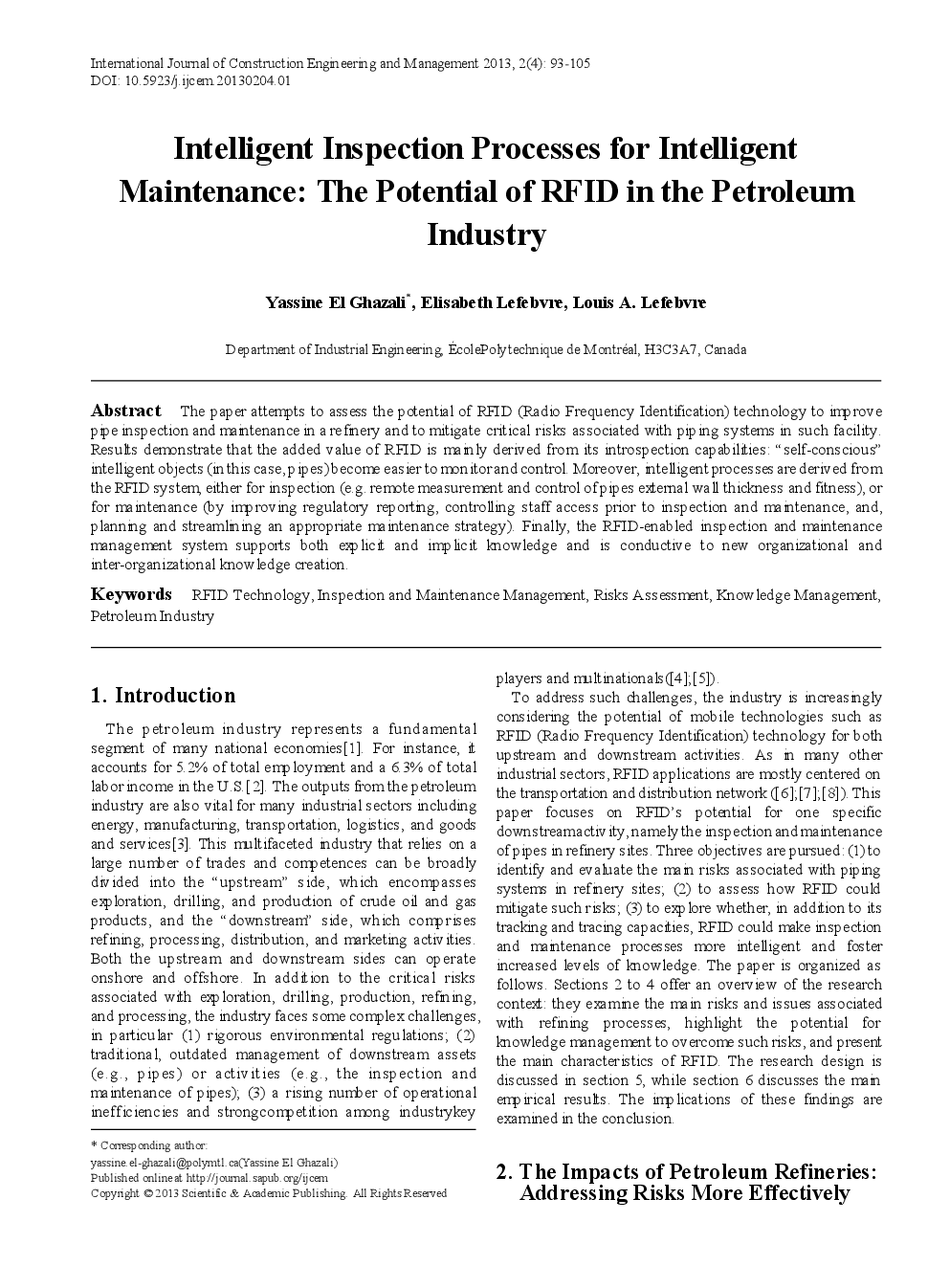 Intelligent Inspection Processes For Intelligent Maintenance The Potential Of RFID In The Petroleum Industry - Page 2