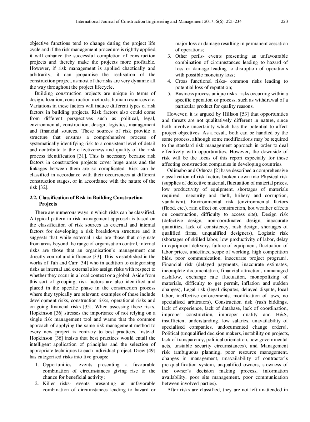 Methodology for Project Risk Assessment of Building Construction Projects Using Bayesian Belief Networks - Page 4