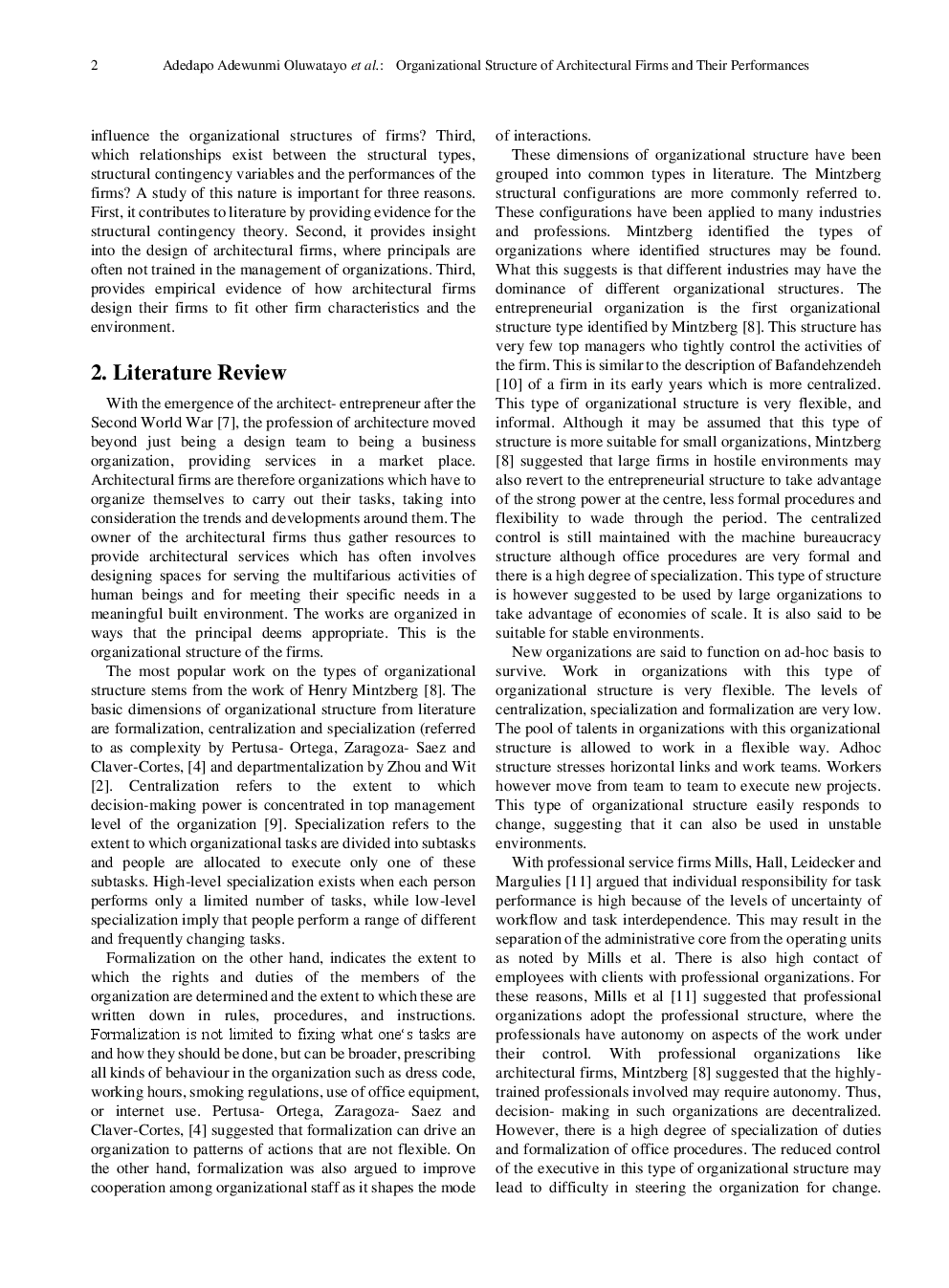 Organizational Structure of Architectural Firms and Their Performances - Page 3