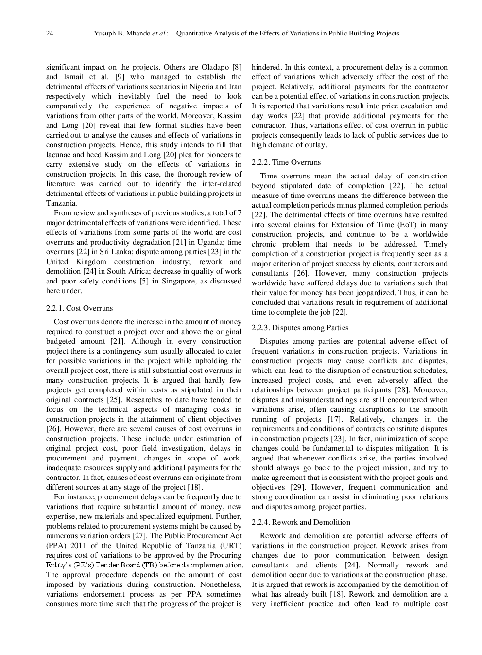 Quantitative Analysis Of The Effects Of Variations In Public Building Projects - Page 4