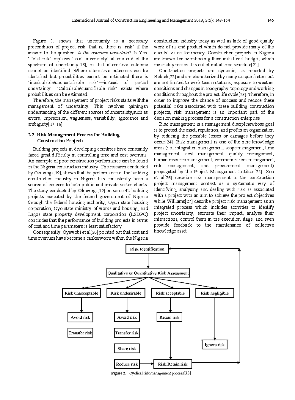 Risk Assessment Framework For Building Construction Projects In Developing Countries - Page 4