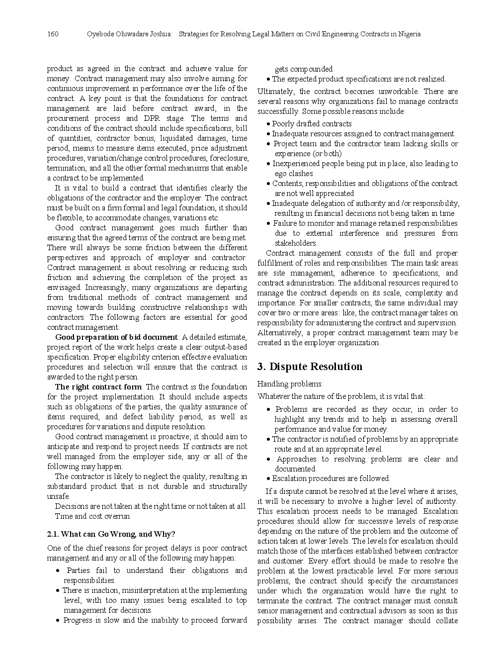 Strategies For Resolving Legal Matters On Civil Engineering Contracts In Nigeria - Page 3