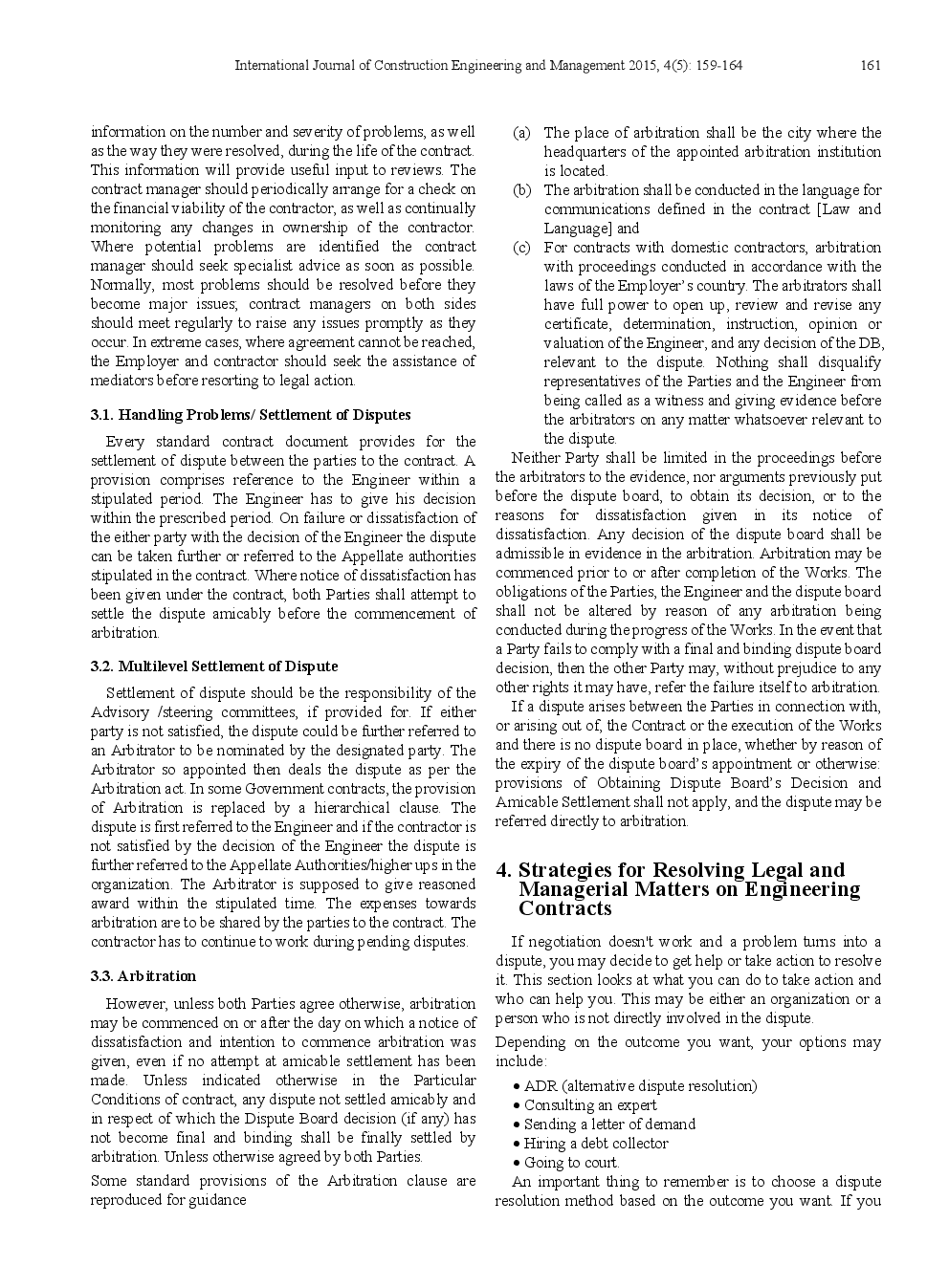 Strategies For Resolving Legal Matters On Civil Engineering Contracts In Nigeria - Page 4