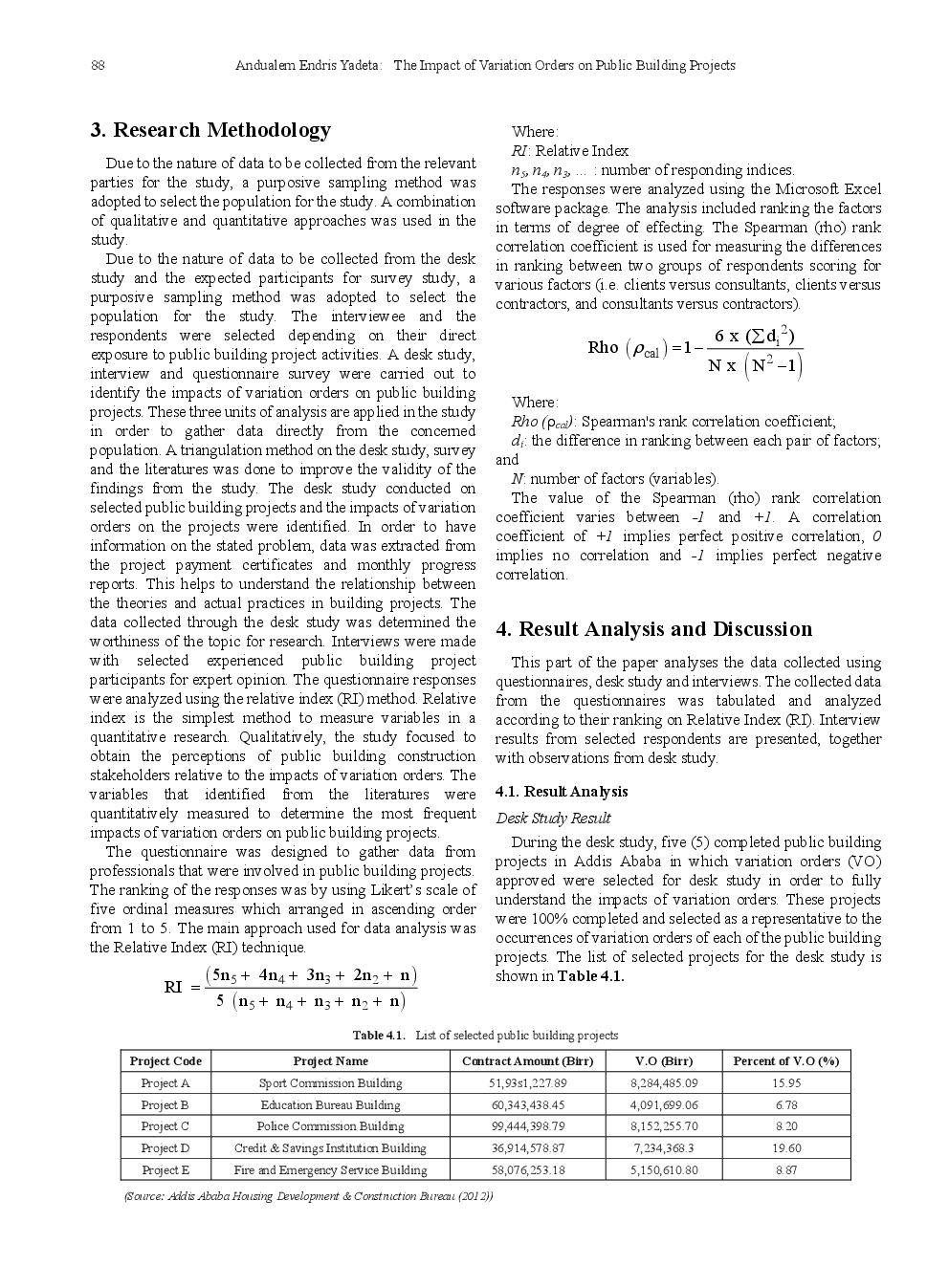 The Impact Of Variation Orders On Public Building Projects - Page 4