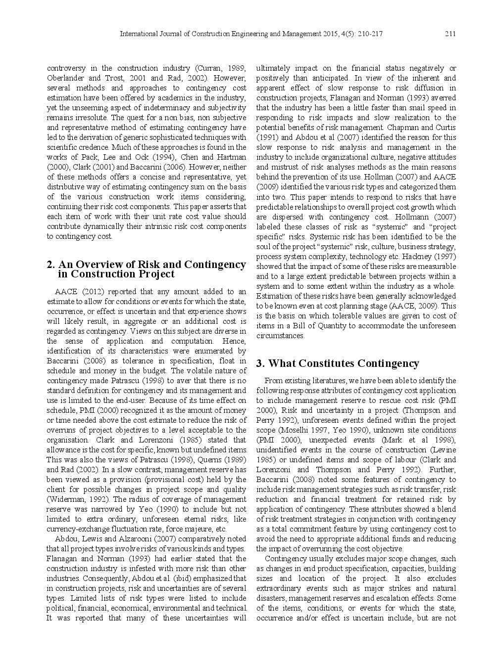 Theorizing A Forward Difference Orthogonal Function Method Of Computing Contingency Cost In Construction Projects - Page 3