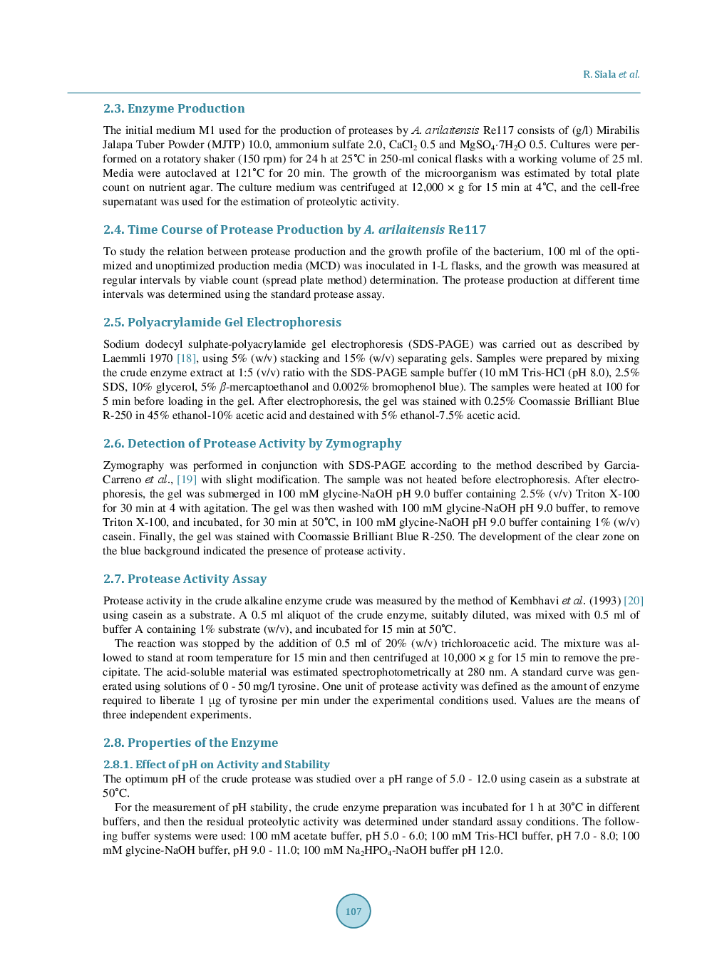 Arthrobacter Arilaitensis Re117 As A Source Of Solvent-Stable Proteases: Production, Characteristics, Potential Application In The Deproteinization Of Shrimp Wastes And Evaluation In Liquid Laundry Commercial Detergents - Page 4