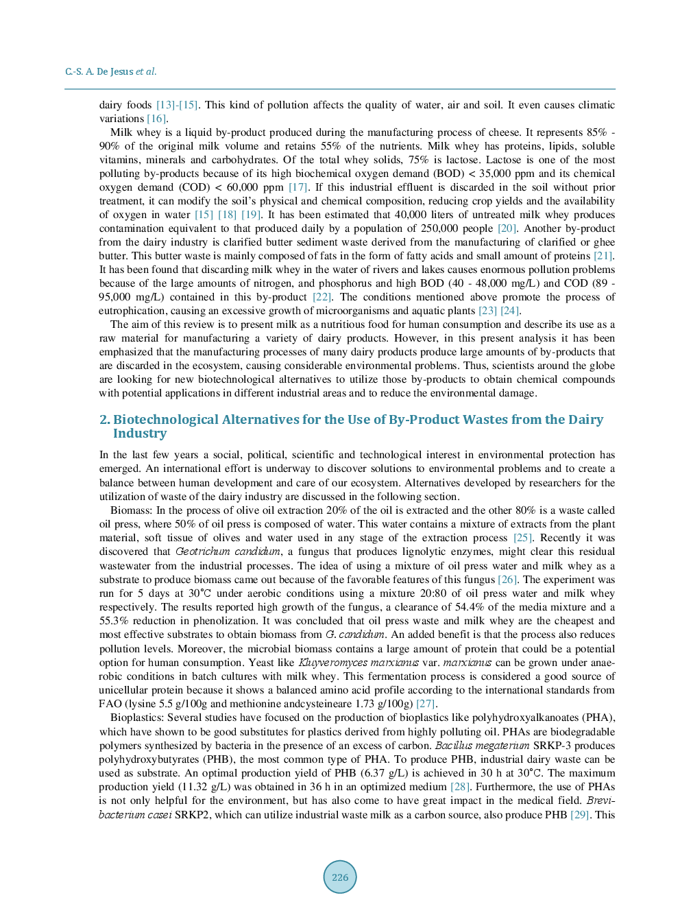 Biotechnological Alternatives For The Utilization Of Dairy Industry Waste Products - Page 5