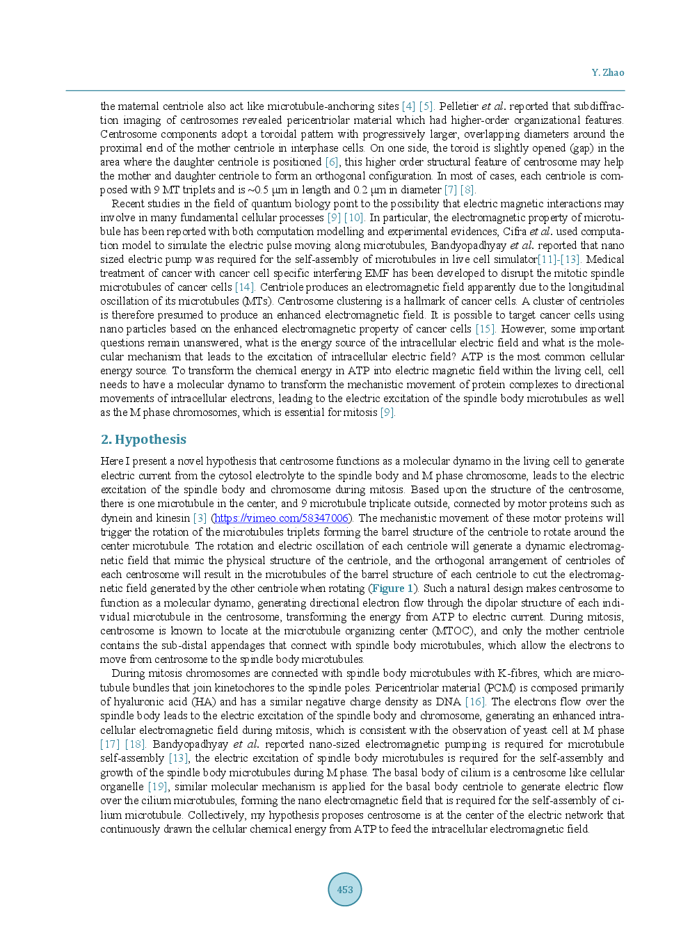 Centrosome Functions As A Molecular Dynamo In The Living Cell - Page 3