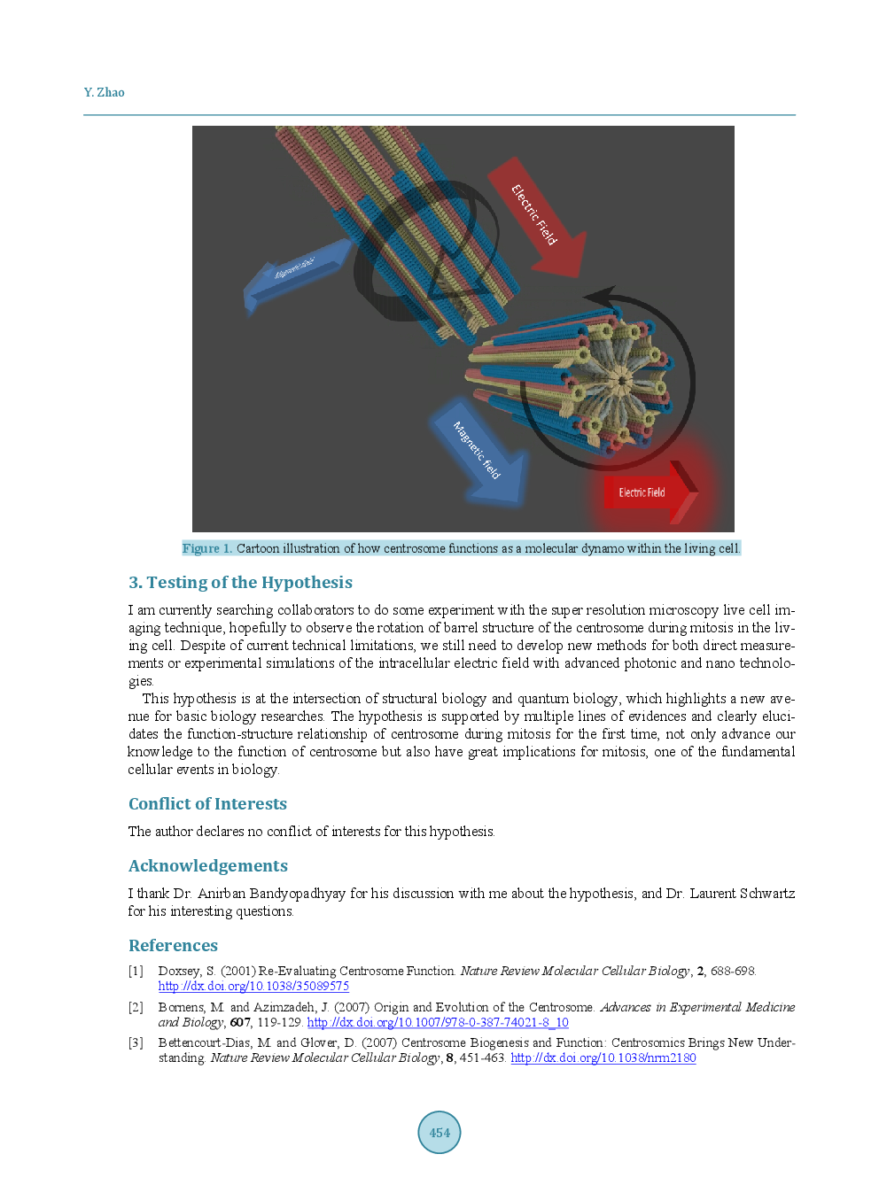 Centrosome Functions As A Molecular Dynamo In The Living Cell - Page 4