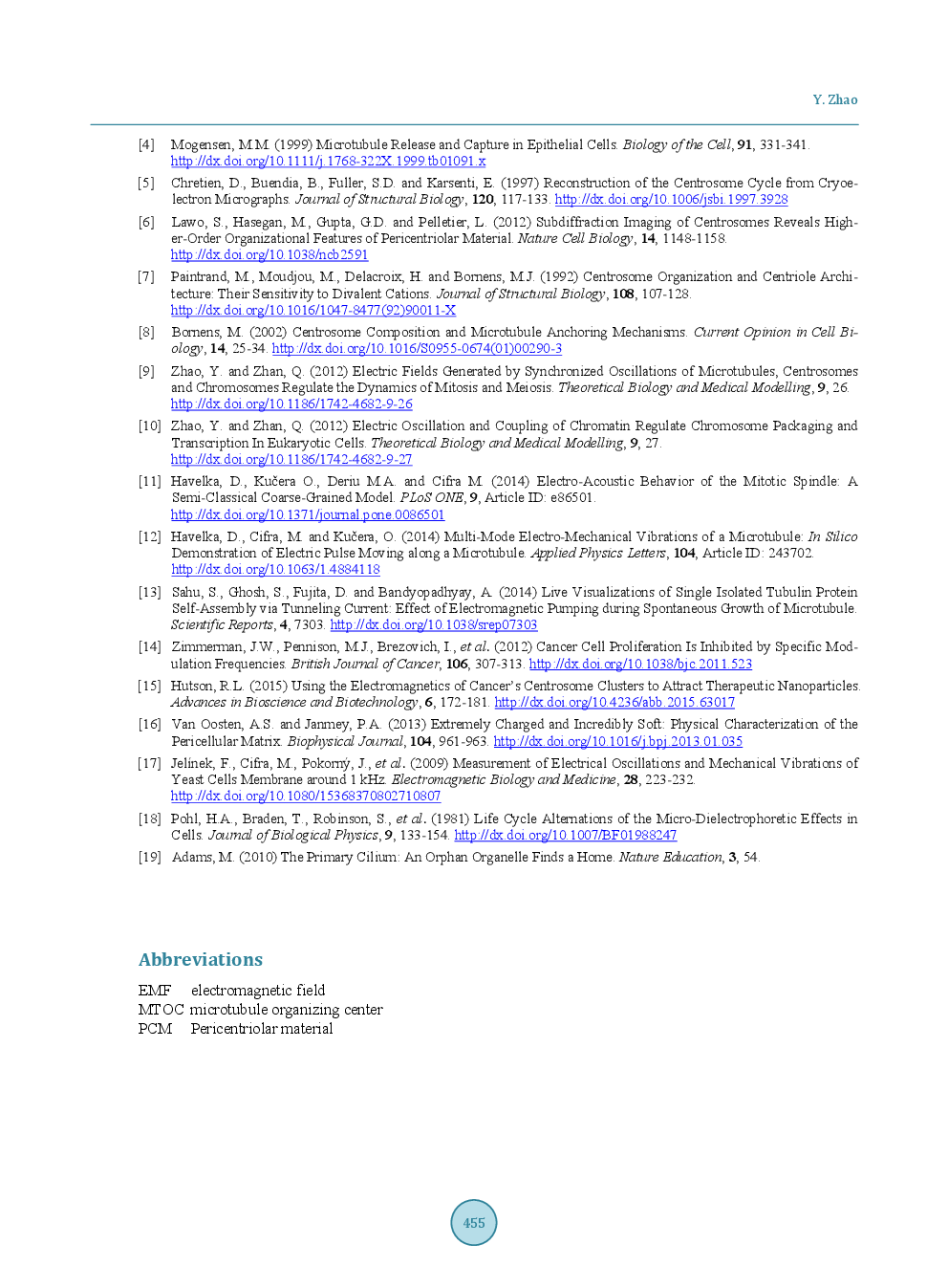 Centrosome Functions As A Molecular Dynamo In The Living Cell - Page 5